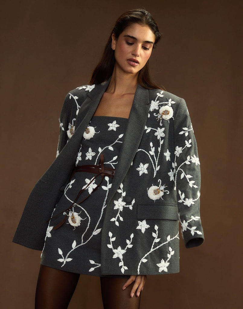 Cynthia Rowley 刺繍入りテーラードジャケット サイズ2 Fleur Embellished Blazer – Cynthia Rowley