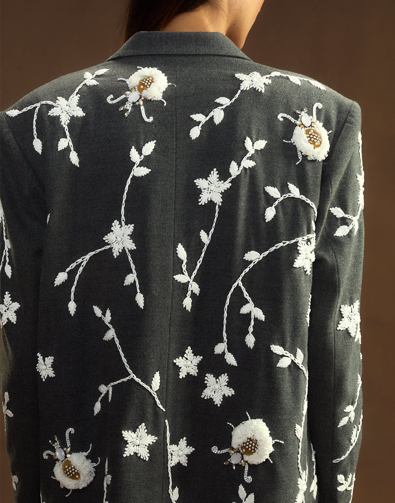 Cynthia Rowley Fleur Embellished Blazer
