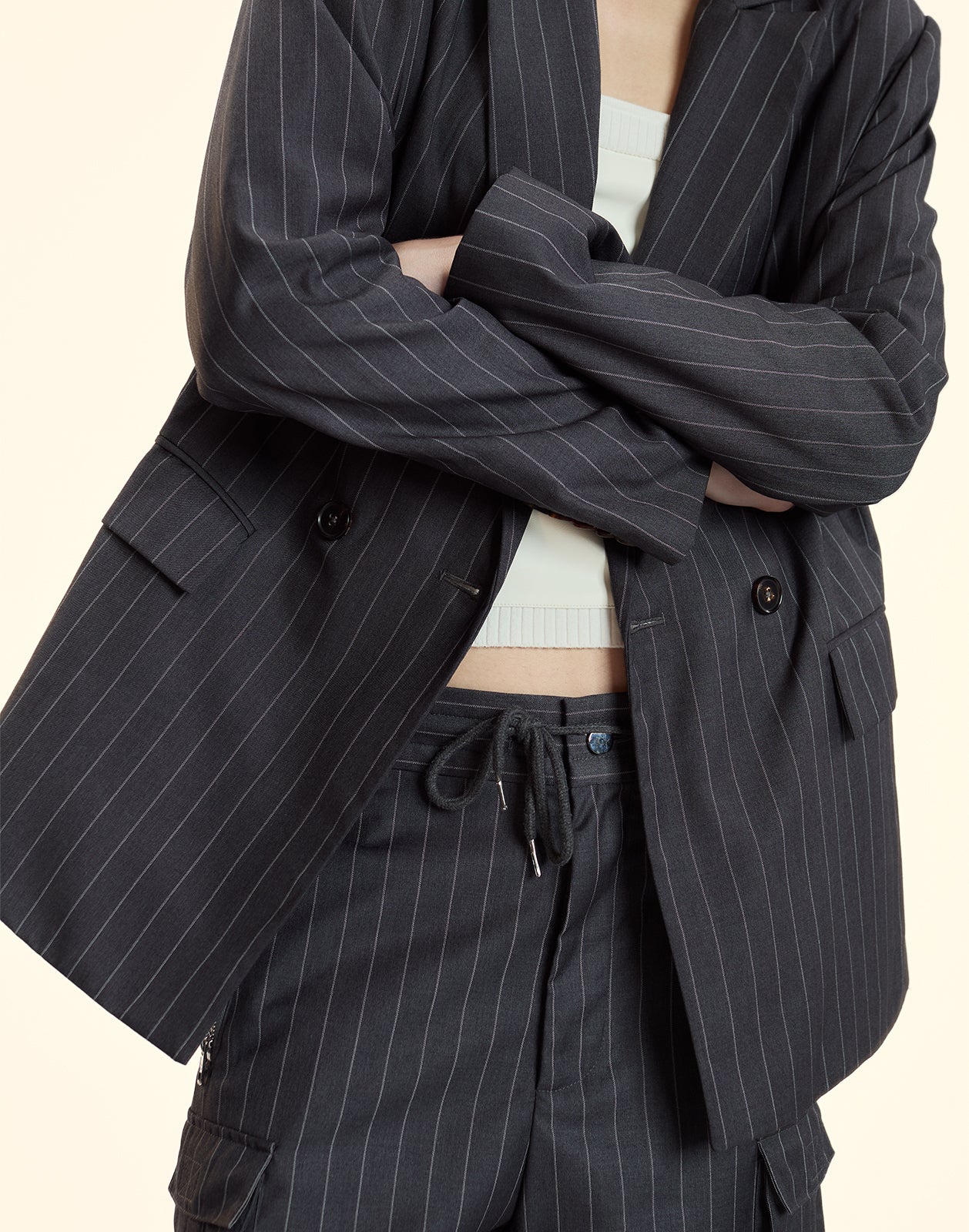 Cynthia Rowley Pinstripe Blazer