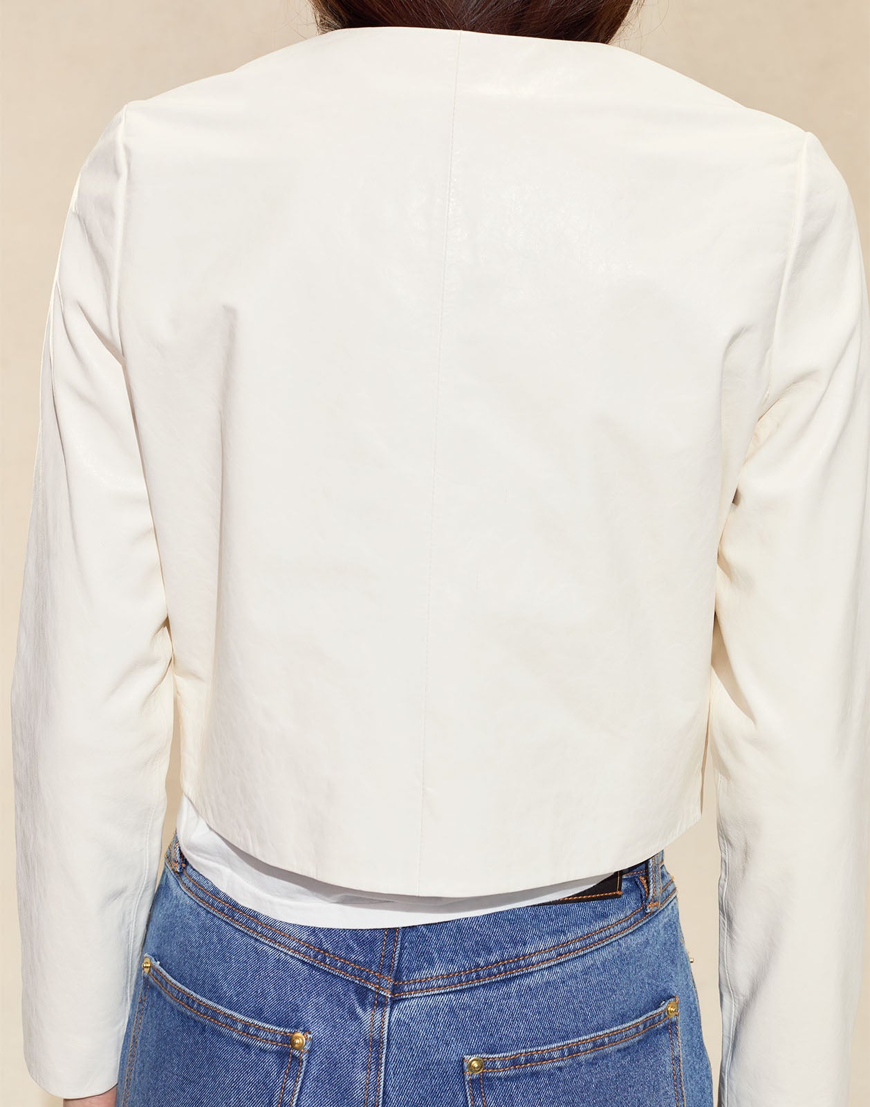 Cynthia Rowley The London Leather Cropped Jacket
