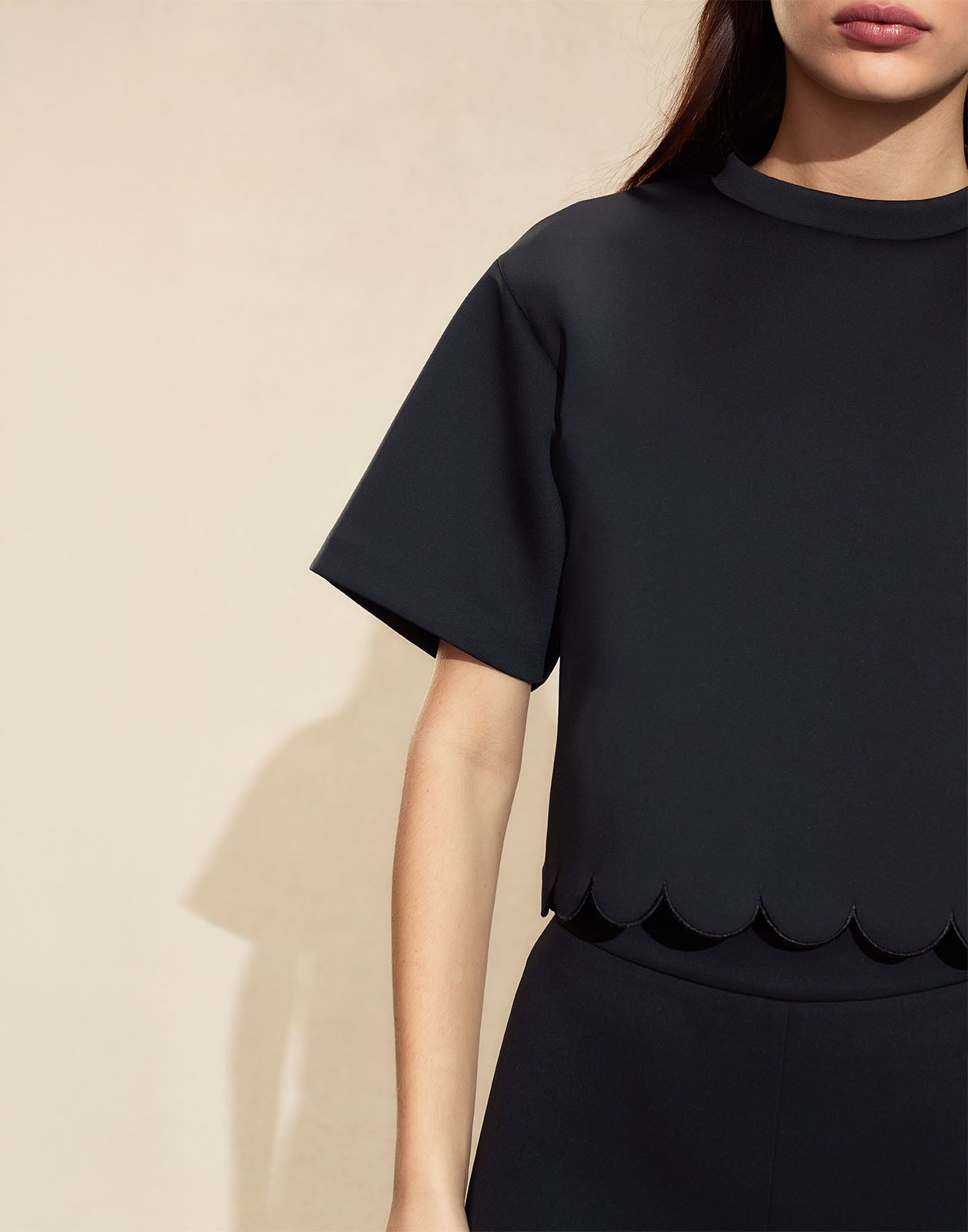 Cynthia Rowley Ella Bonded Scallop Top
