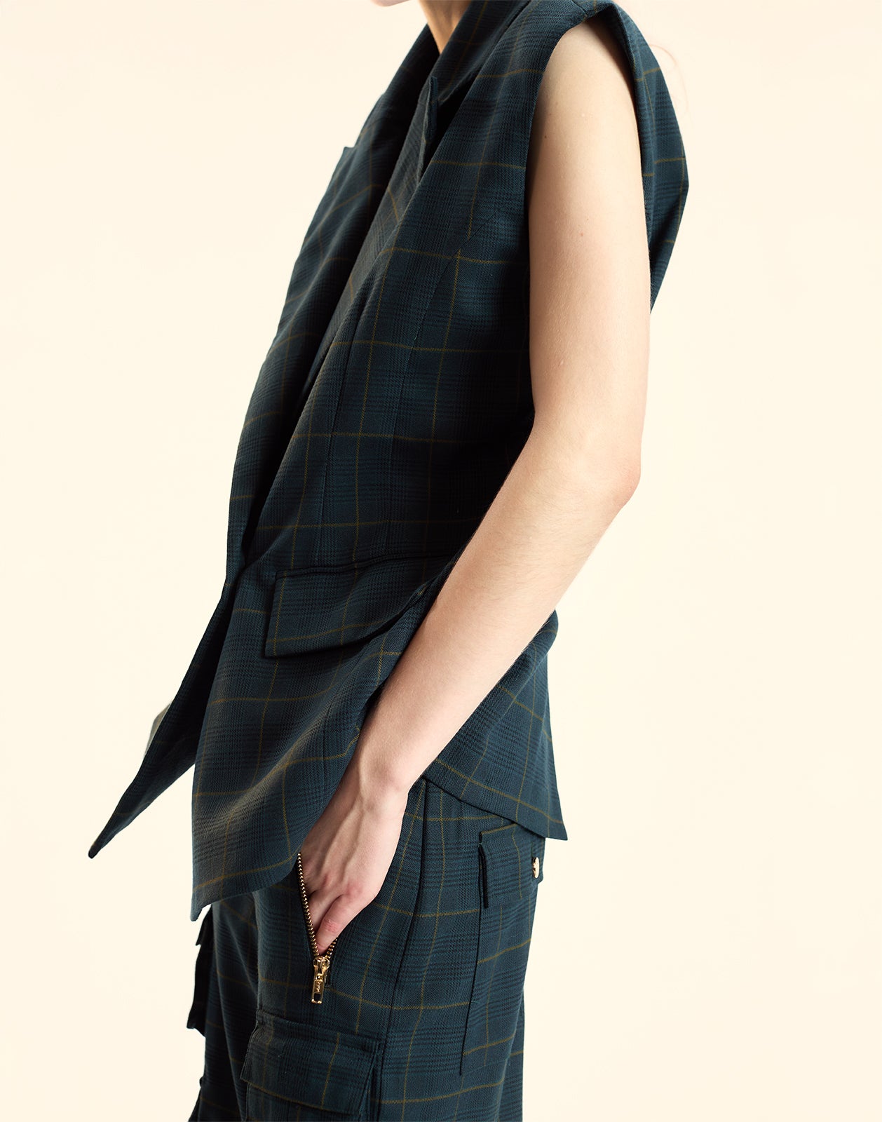 Cynthia Rowley Plaid Vest