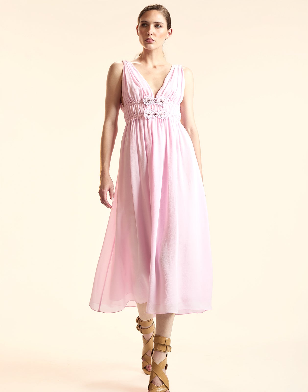 Amelie Silk Midi Dress