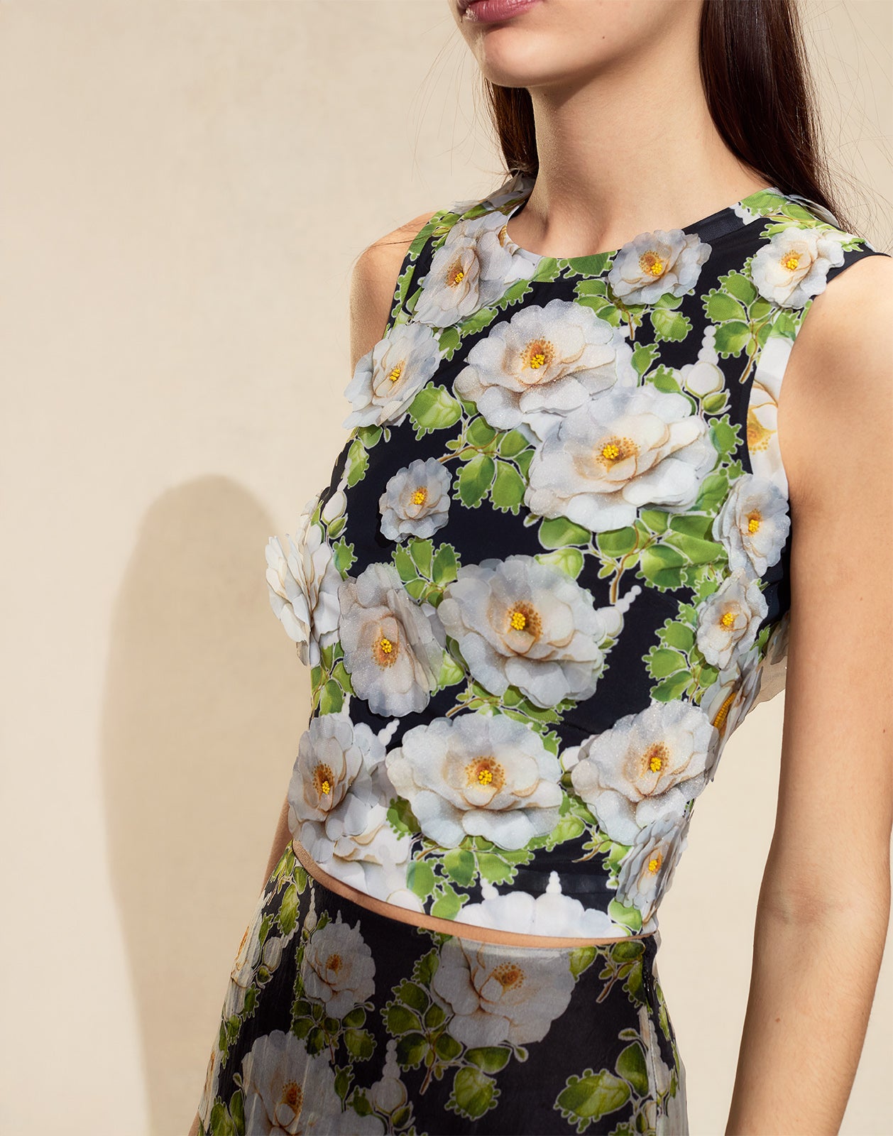 Cynthia Rowley Cornelia Flower Appliques Top