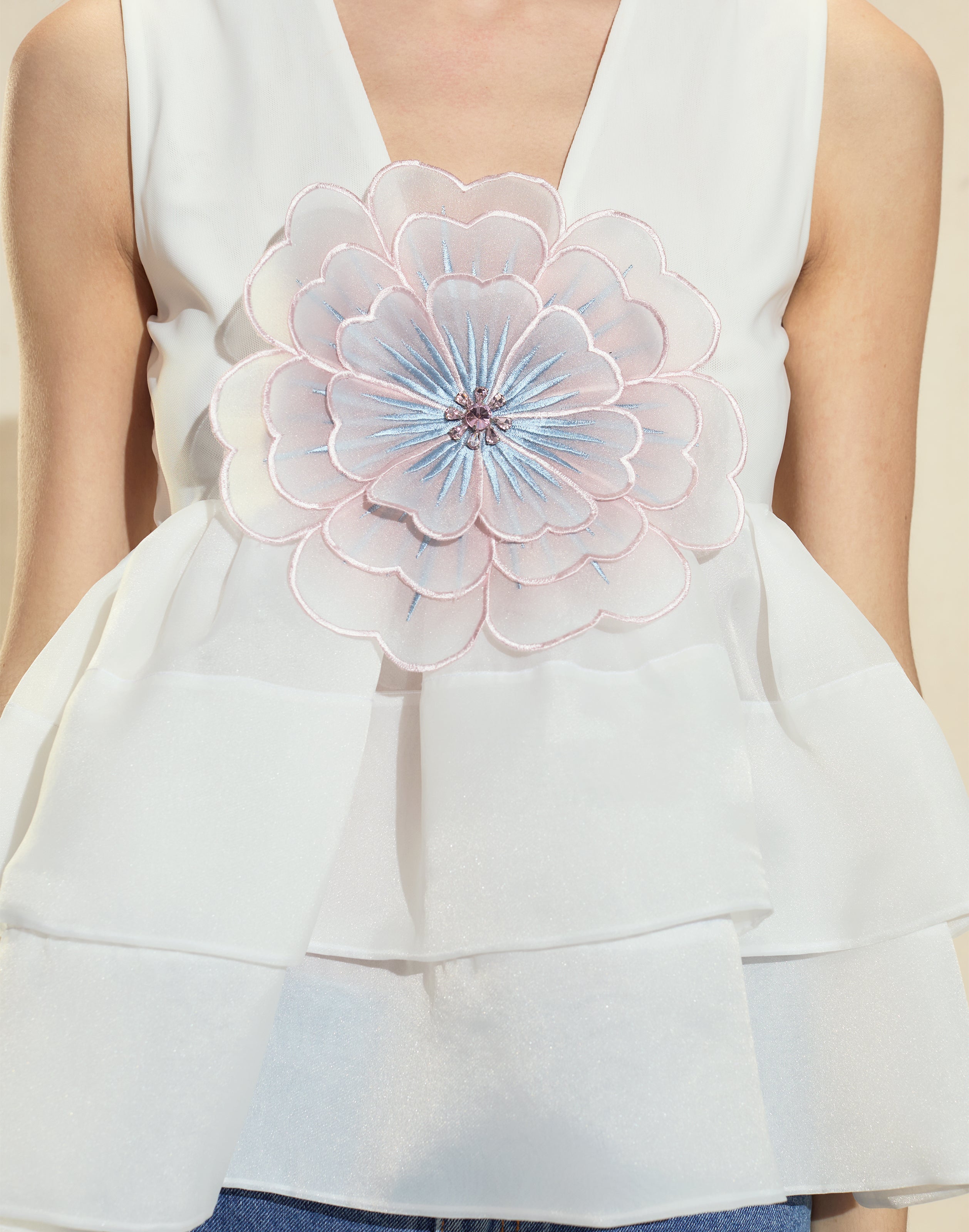 Cynthia Rowley Daphne Organza Top