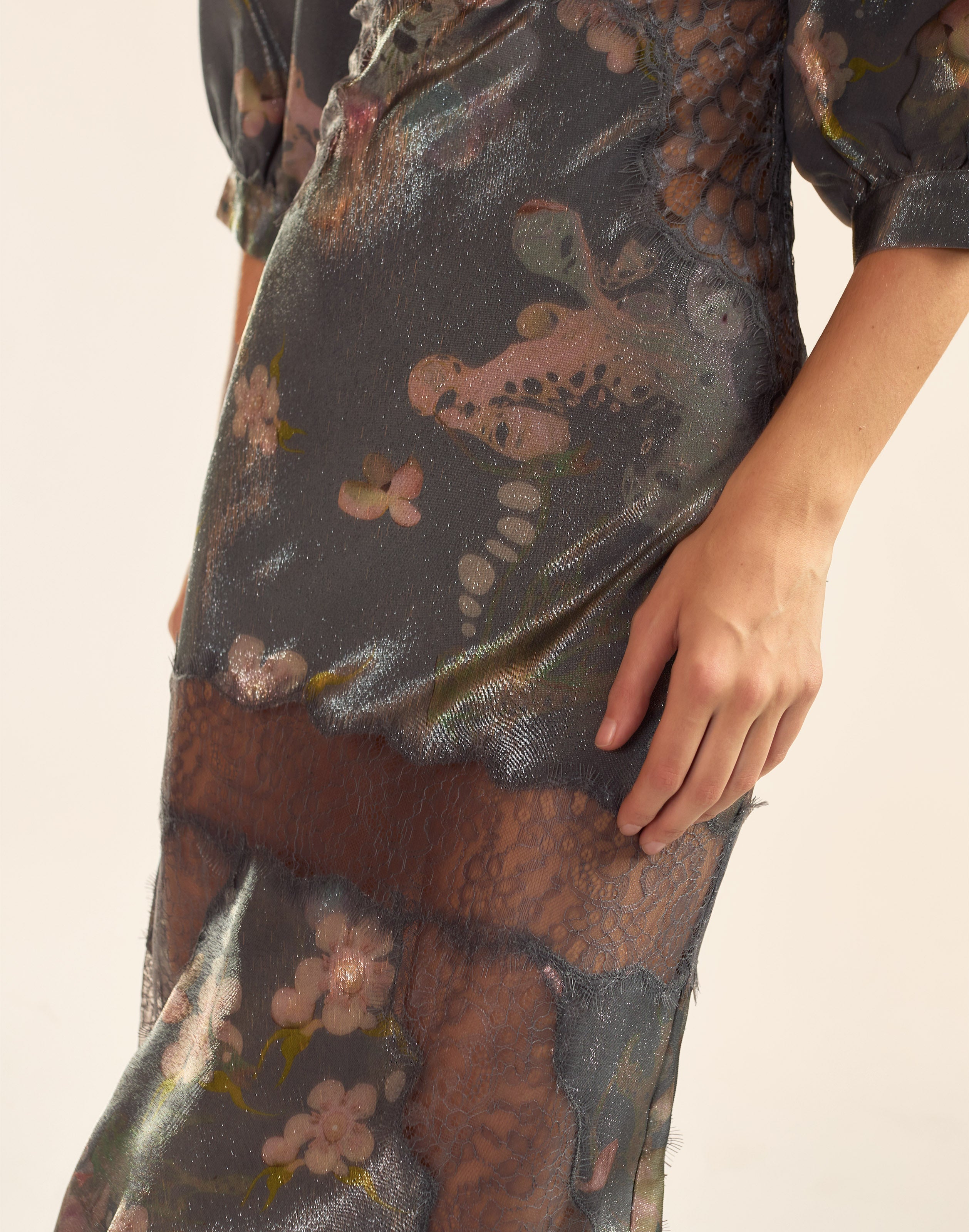 Cynthia Rowley Claude Silk Lamé Dress