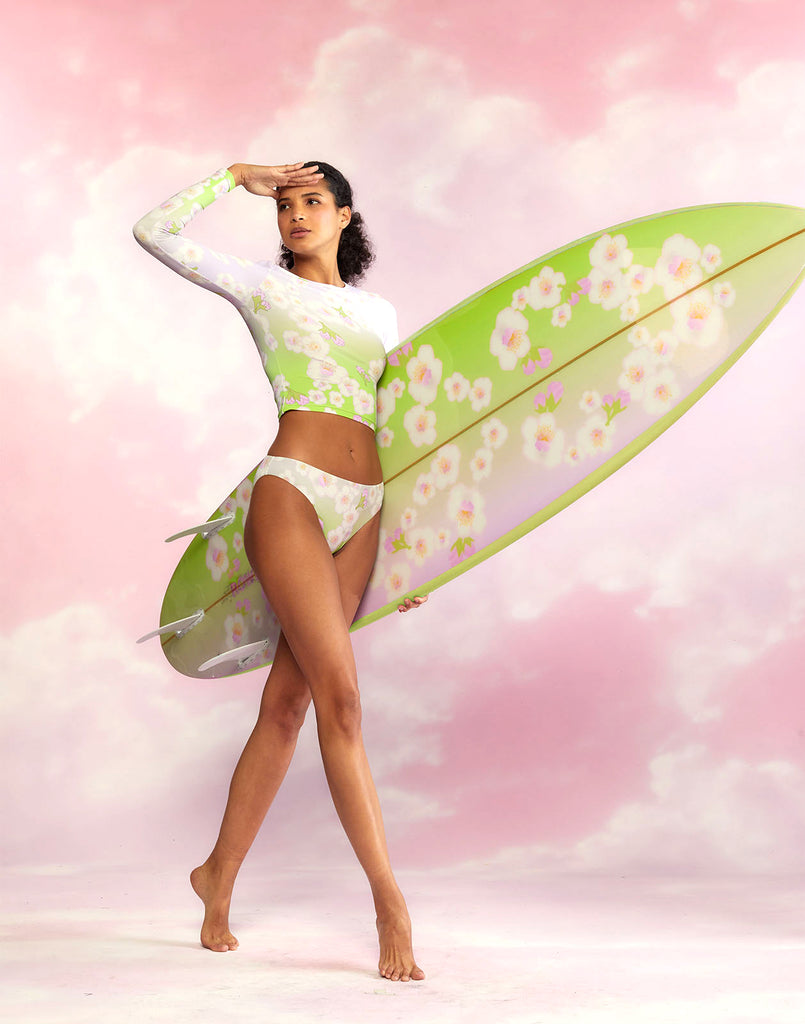 Custom 7' Surfboard - Cheery Blossom