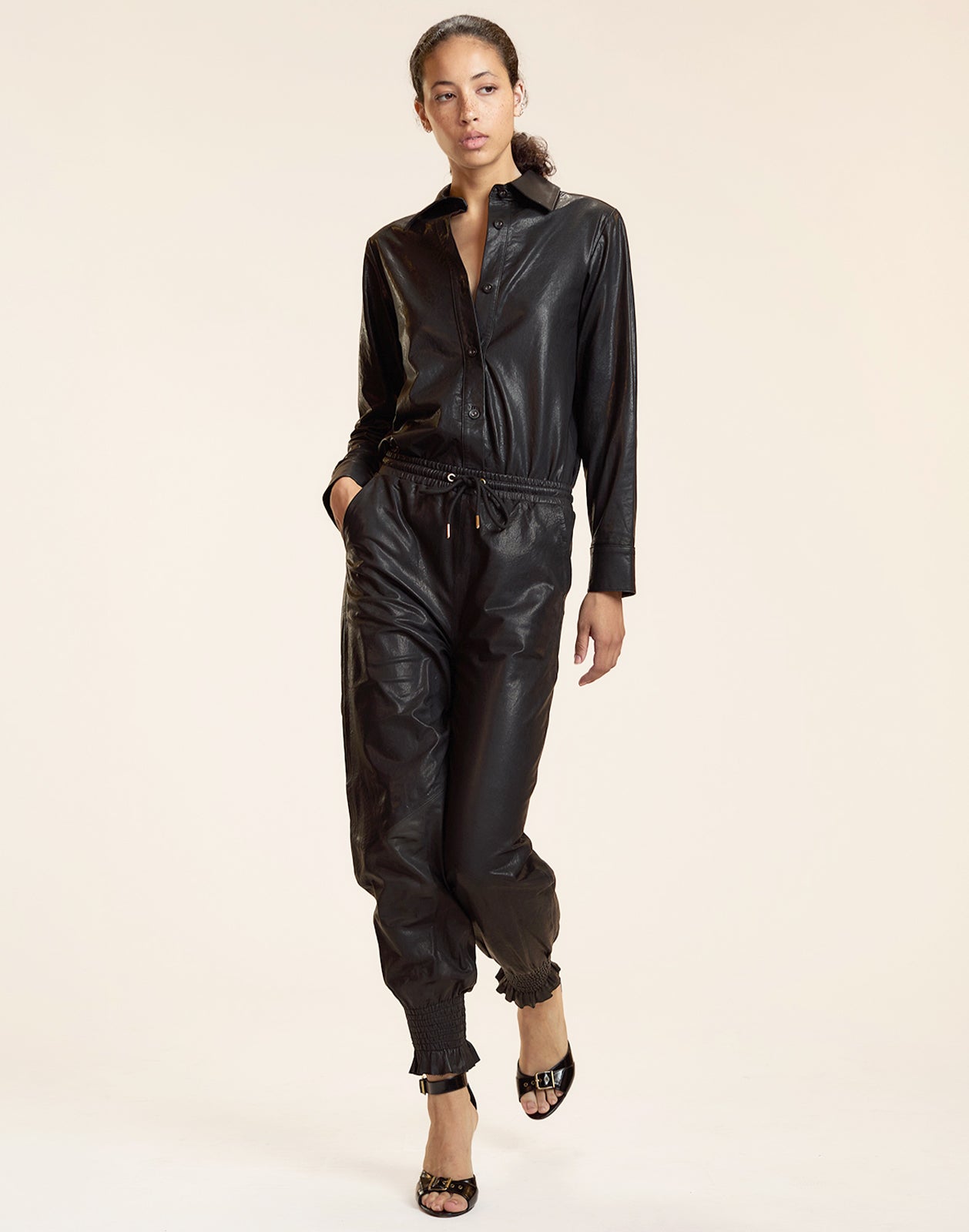 London Leather Joggers