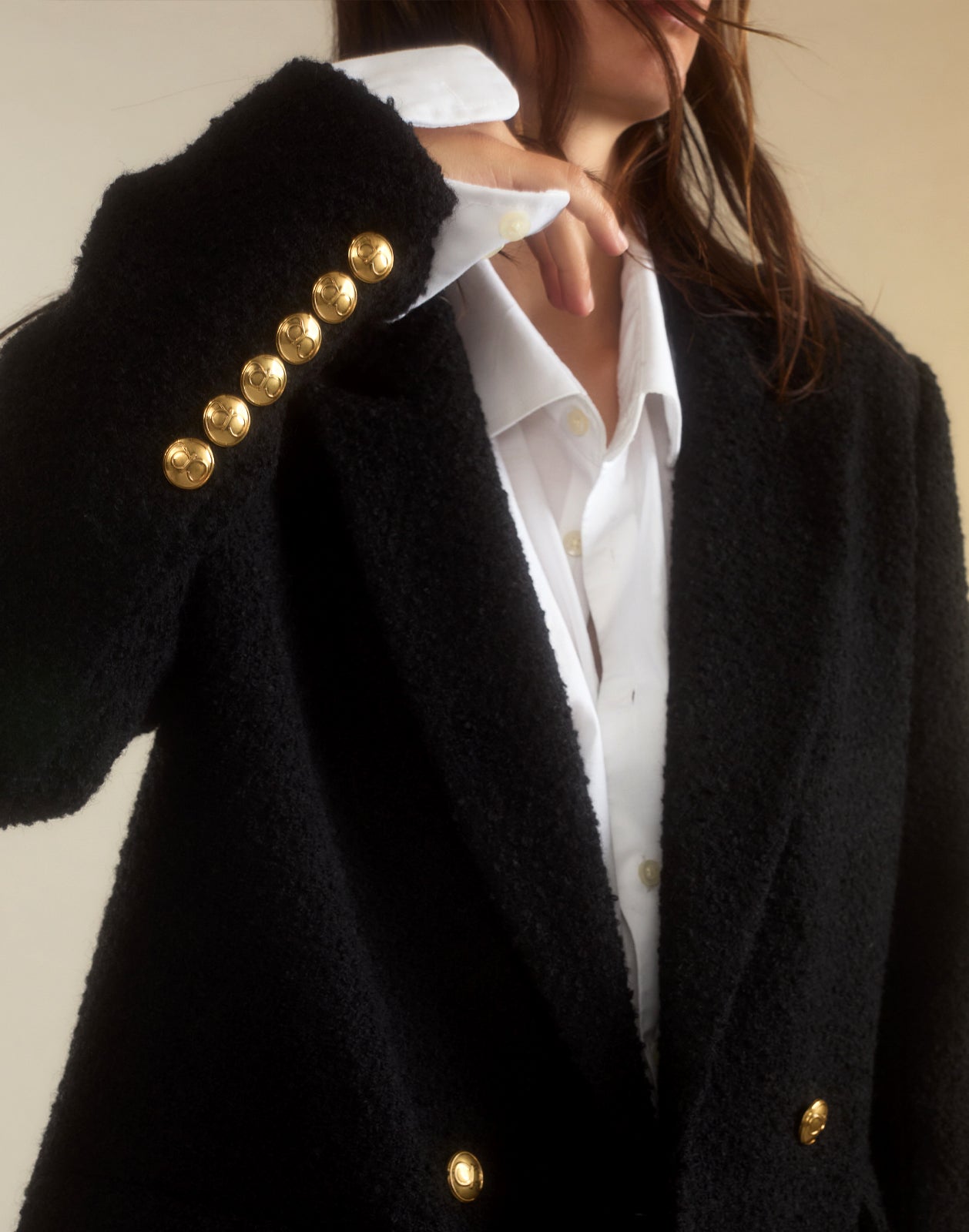 Cynthia Rowley Bardot Bouclé Blazer