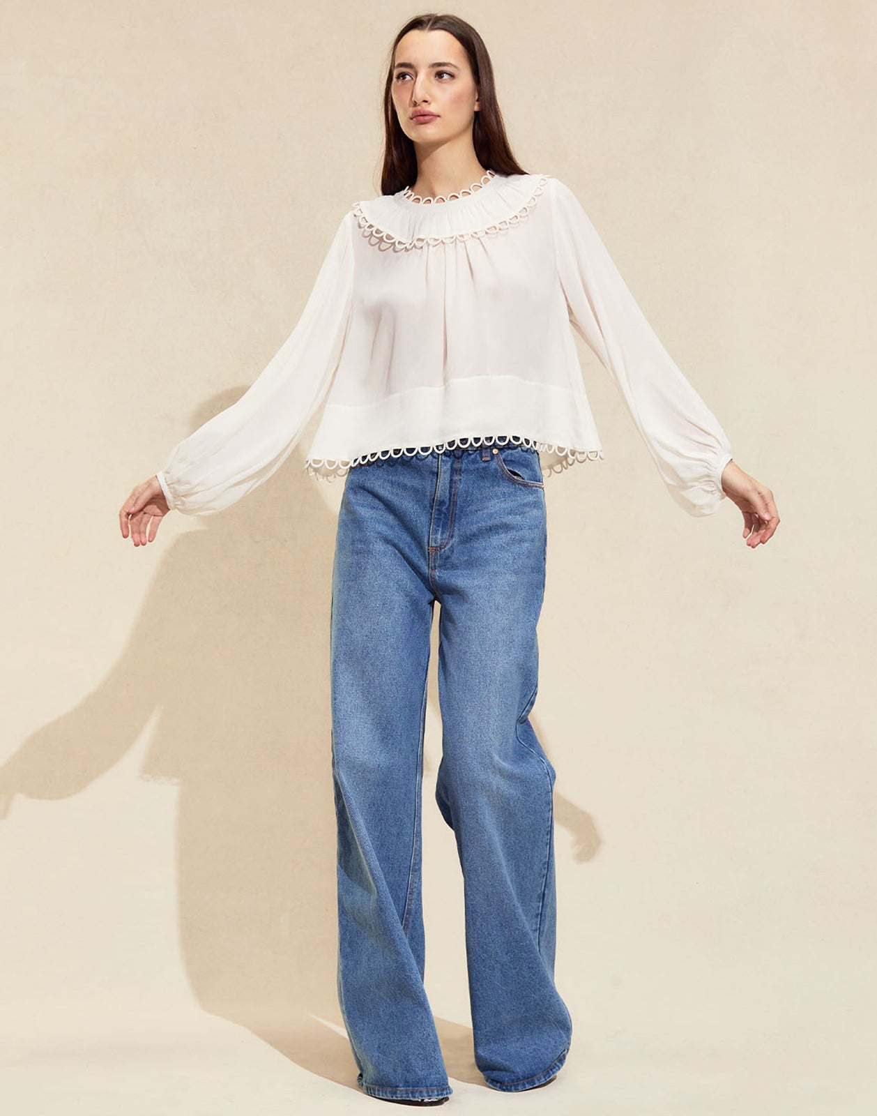 Cynthia Rowley Annabelle Long Sleeve Blouse