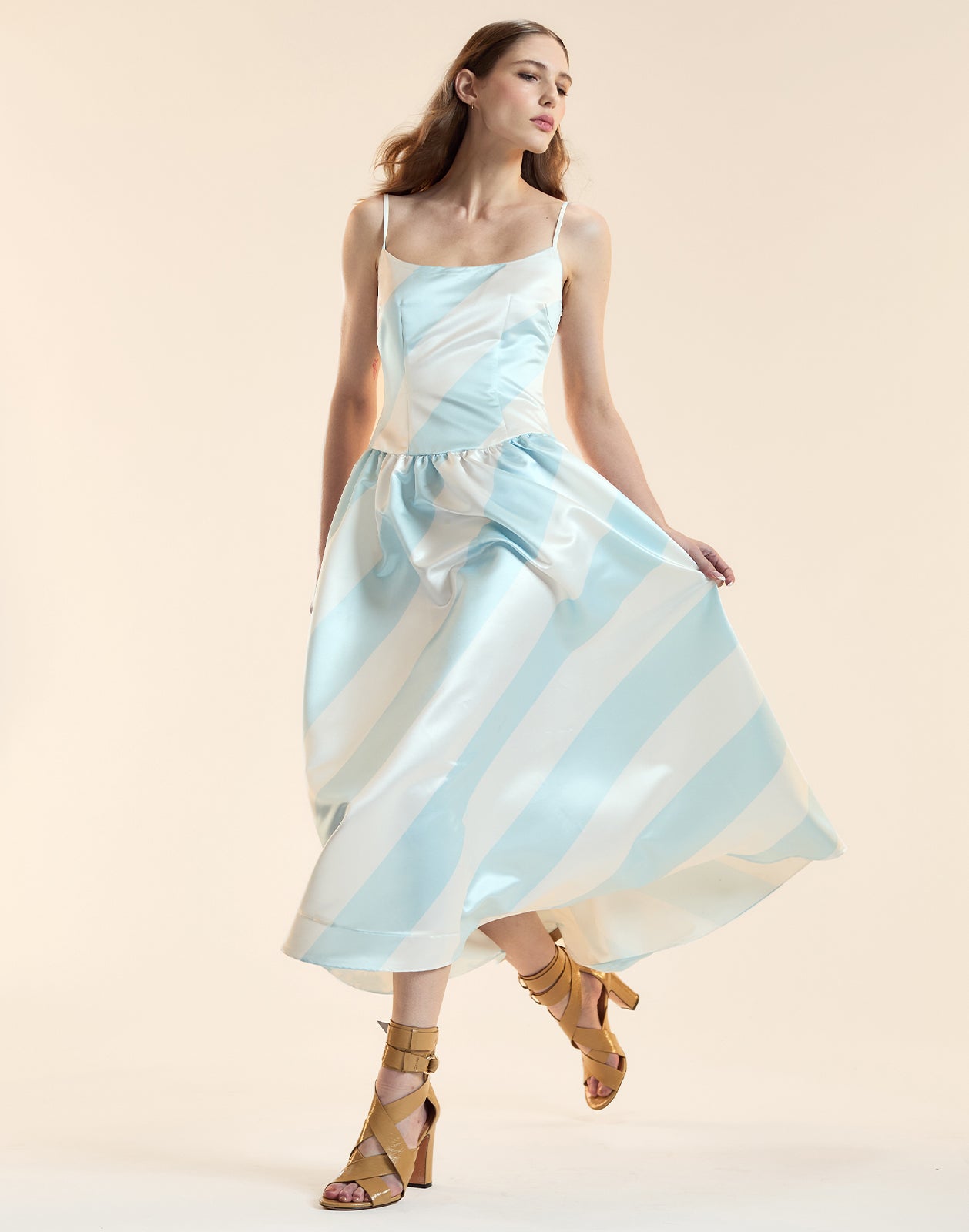 Cynthia Rowley Genevive Satin Midi Dress