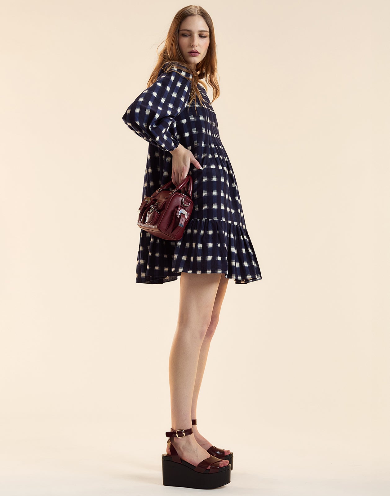 Ingrid Pintuck Mini Dress