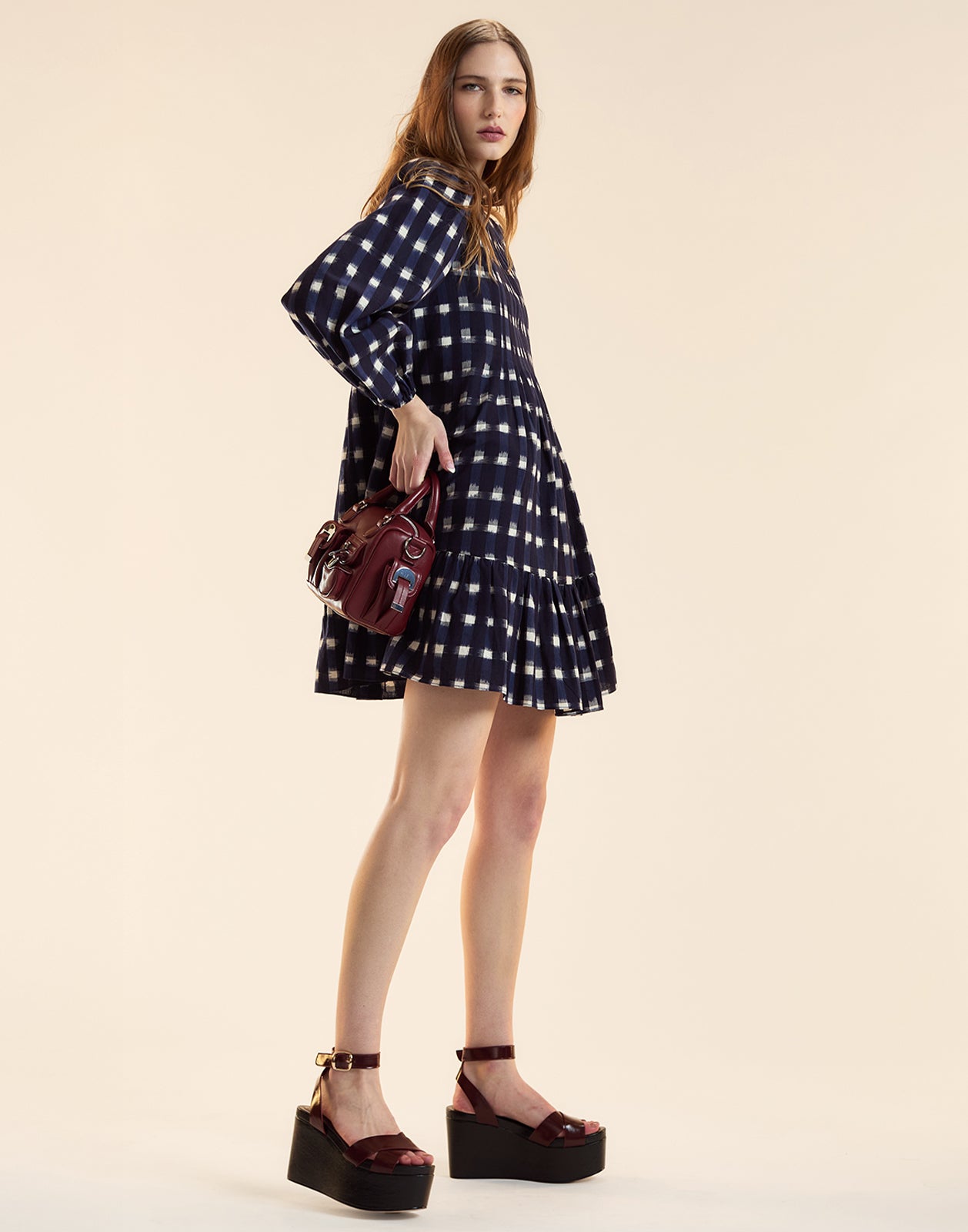 Ingrid Pintuck Mini Dress