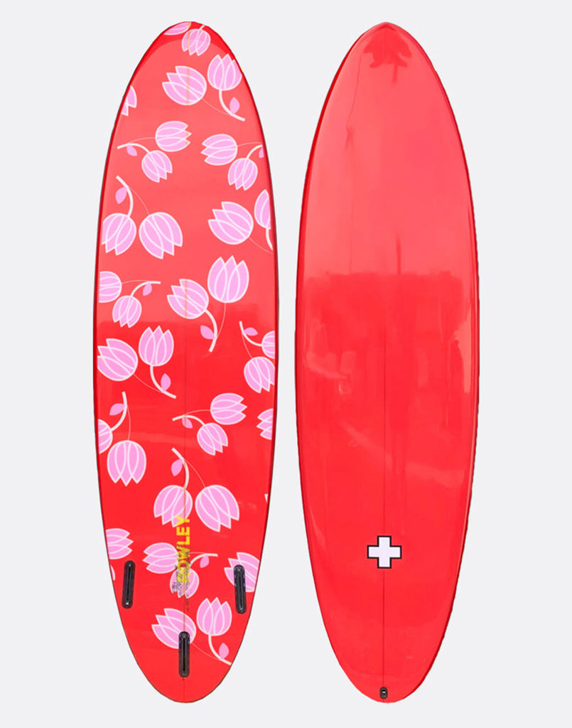 Custom 7' Surfboard - Tulips