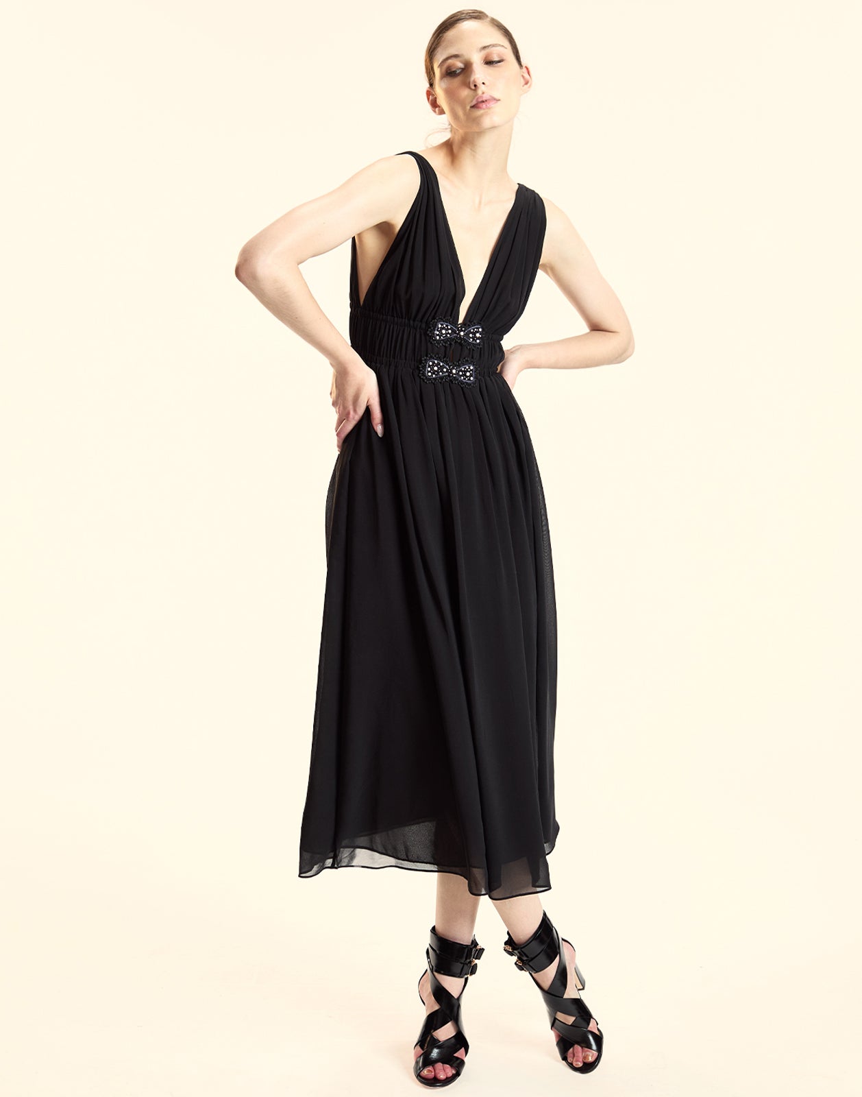 Amelie Silk Midi Dress
