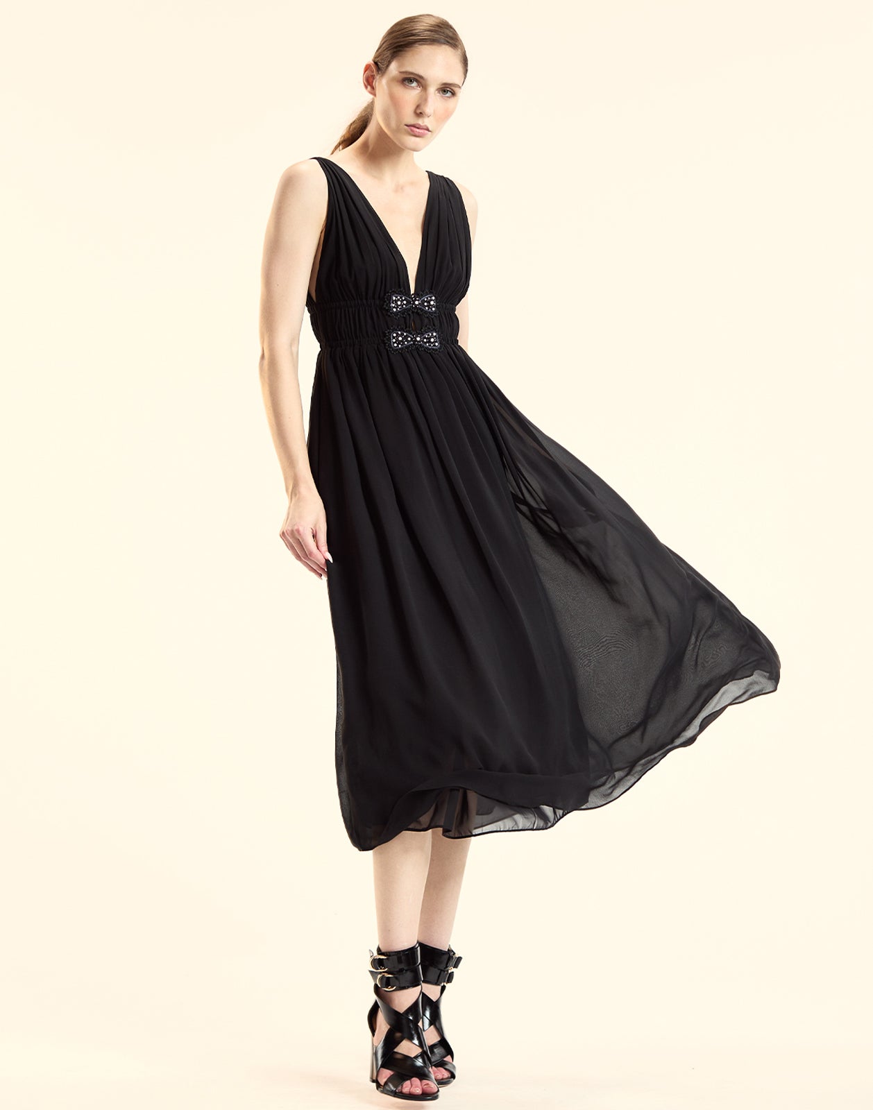 Amelie Silk Midi Dress