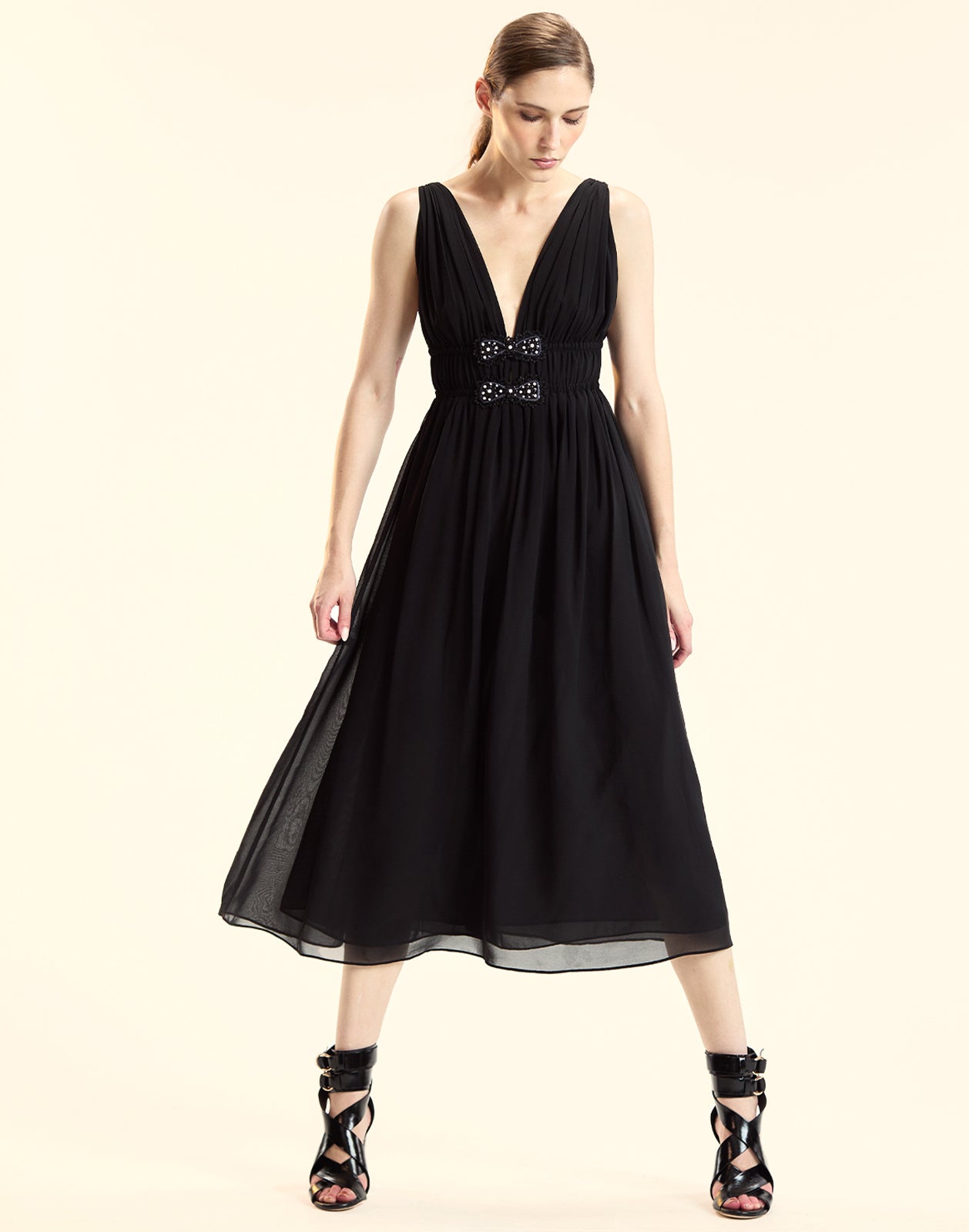 Amelie Silk Midi Dress
