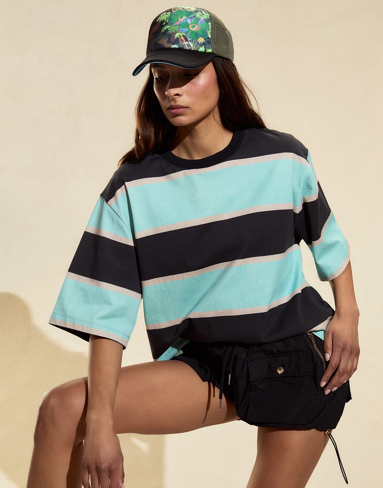 Cynthia Rowley Malibu Striped Tee