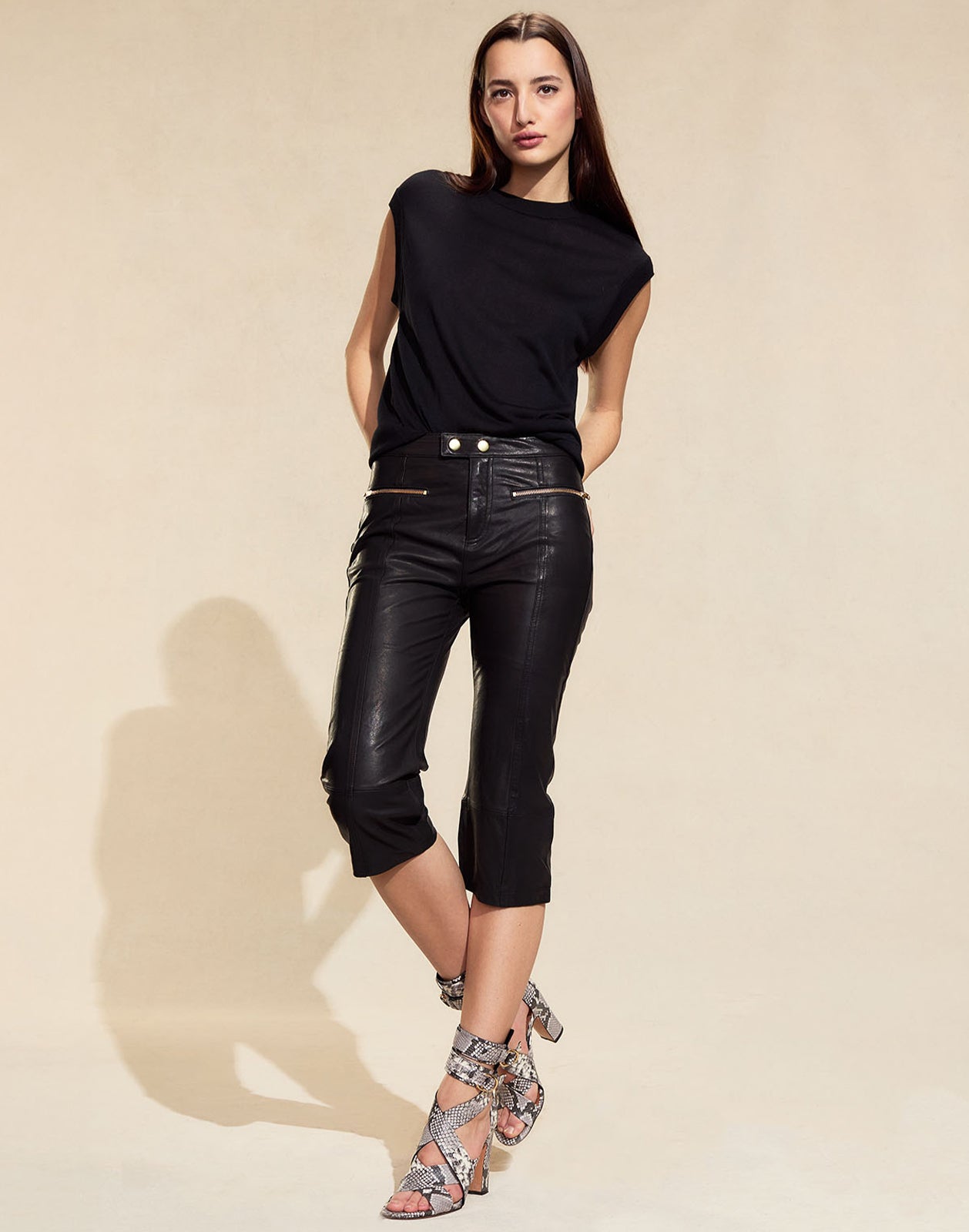 Cynthia Rowley Downtown Leather Capris