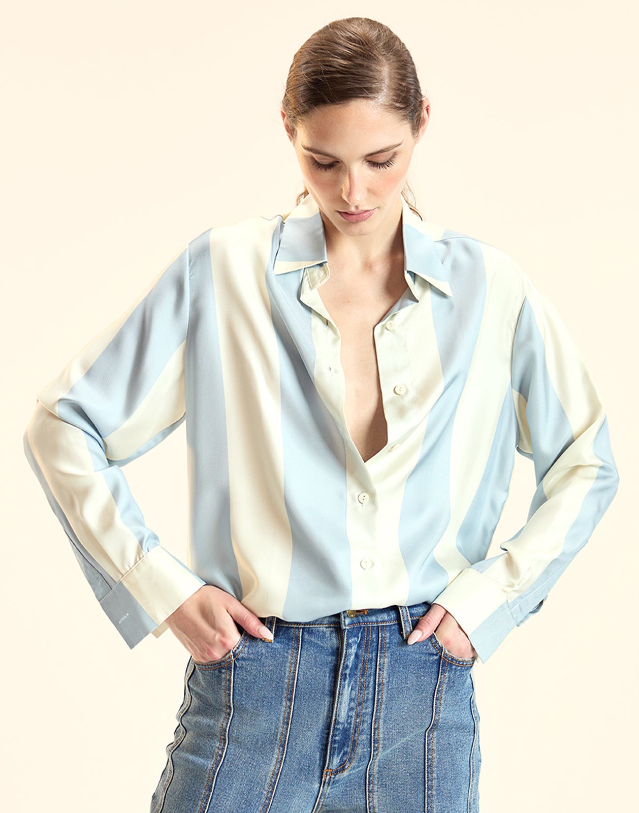 Collectible Stripe Silk Shirt