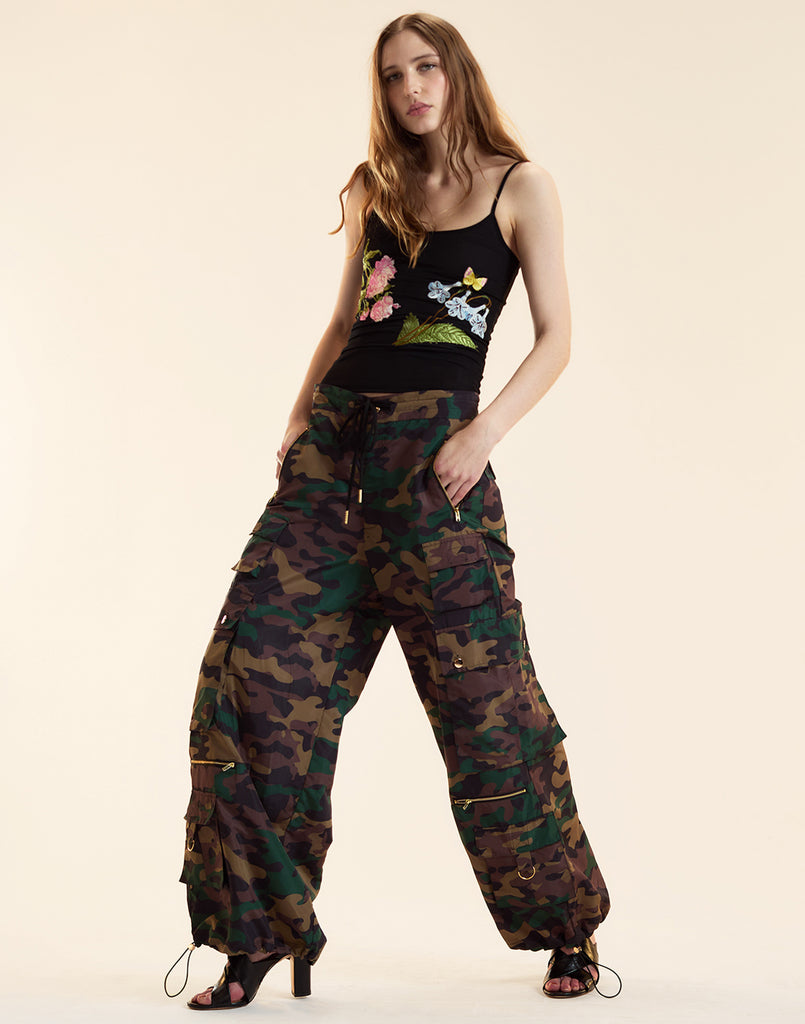 DAN ダン  Camo Trousers - Black DAN ダン Snow Camo Trousers - Black Snow Camo Trousers