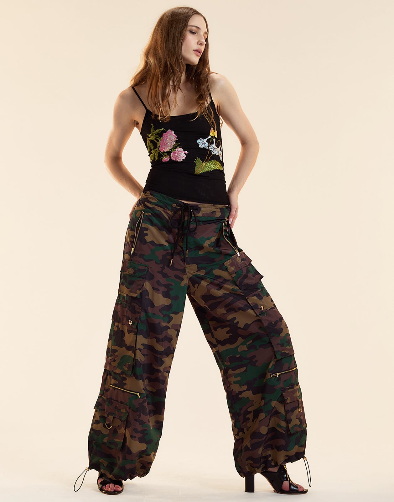Cynthia Rowley Camouflage Cargo Pants