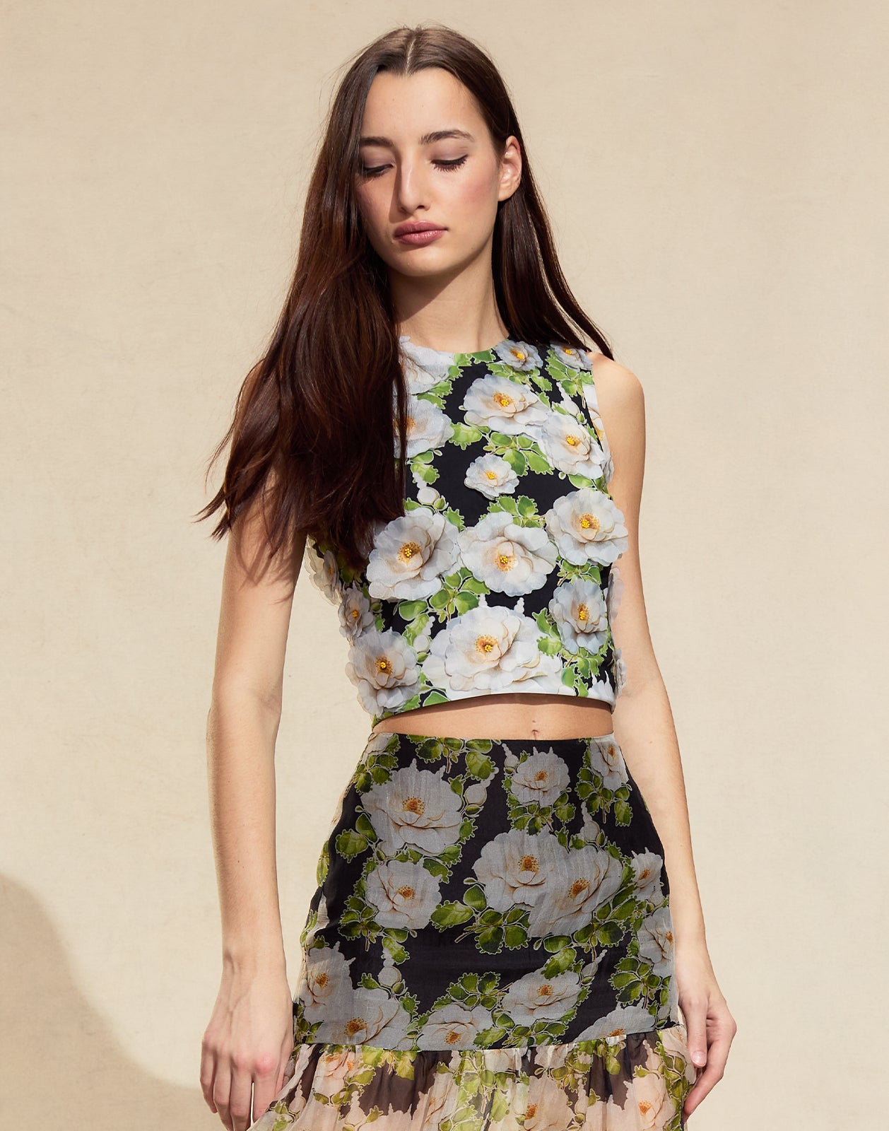 Cynthia Rowley Cornelia Flower Appliques Top