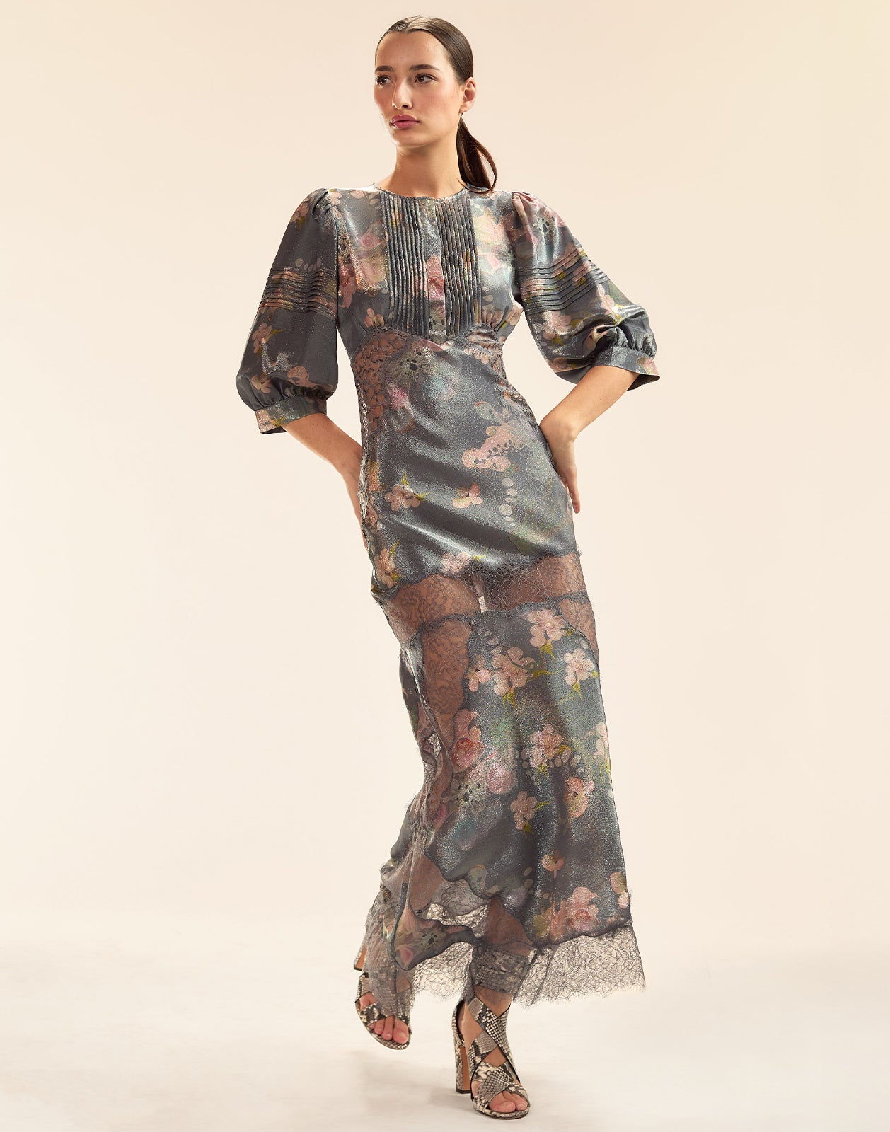 Cynthia Rowley Claude Silk Lamé Dress