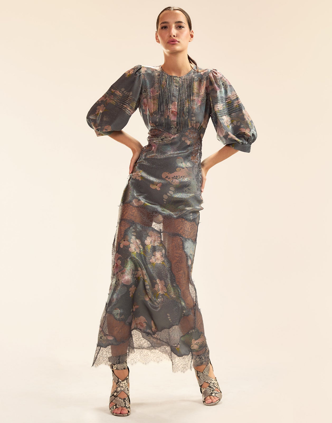 Cynthia Rowley Claude Silk Lamé Dress