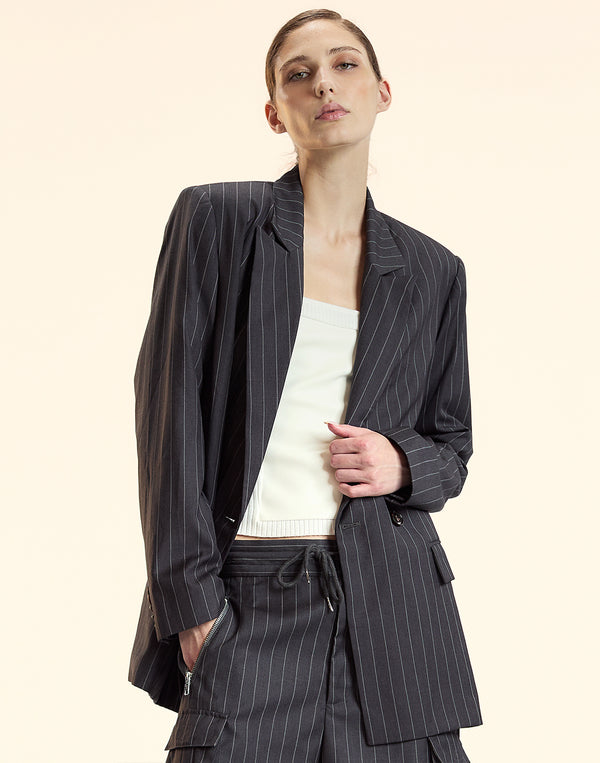 Cynthia Rowley Pinstripe Blazer