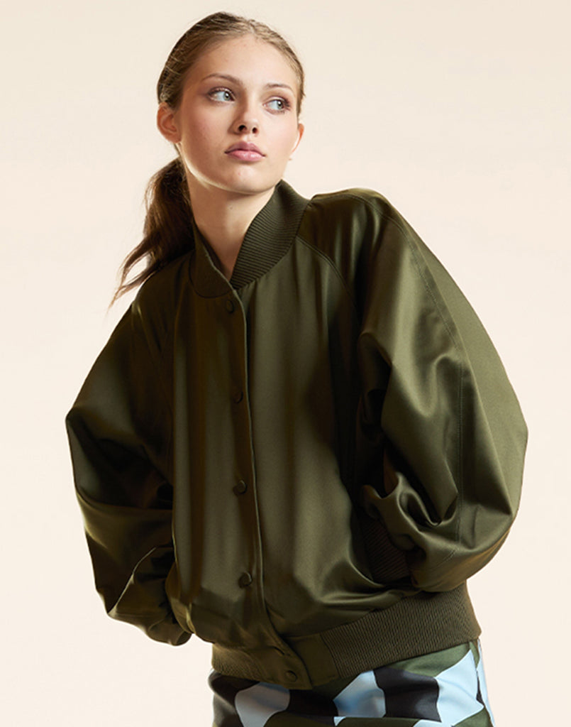 Satin Bomber Jacket – Cynthia Rowley