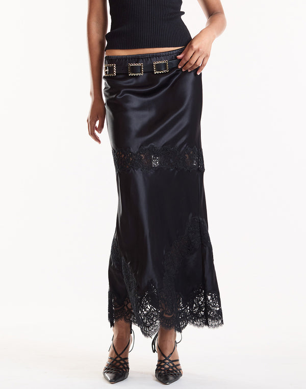 Garbo Silky Lace Skirt