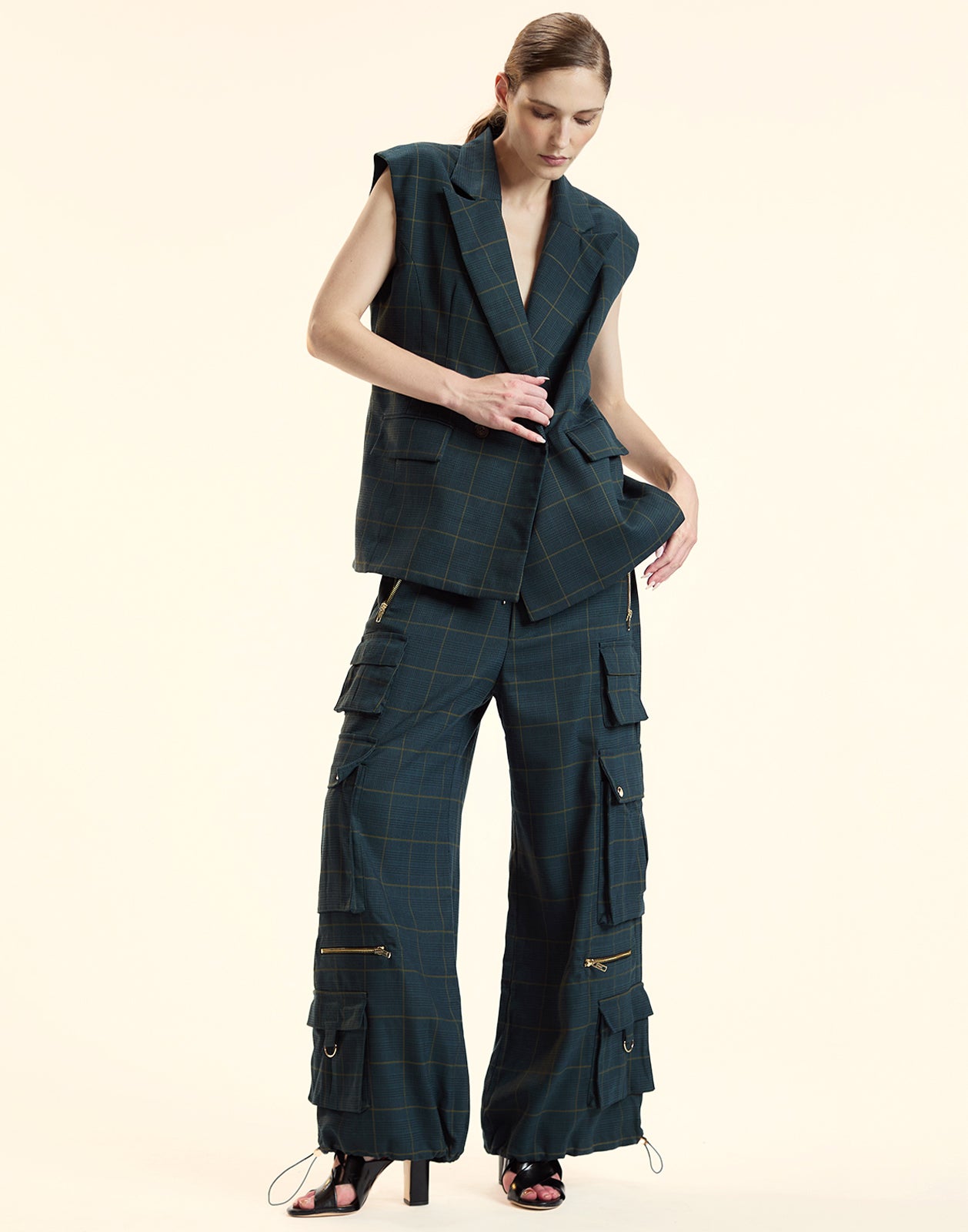 Cynthia Rowley Plaid Vest
