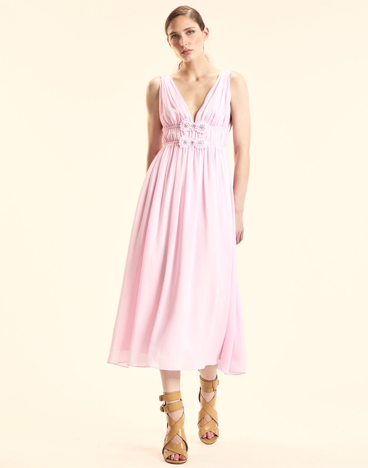Amelie Silk Midi Dress