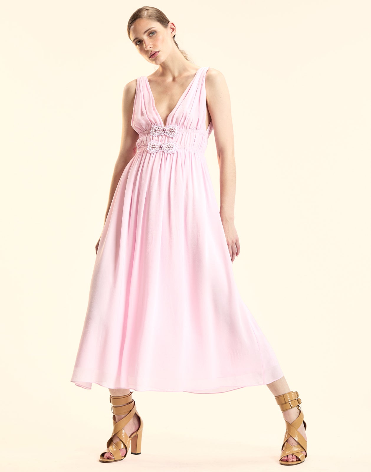 Amelie Silk Midi Dress
