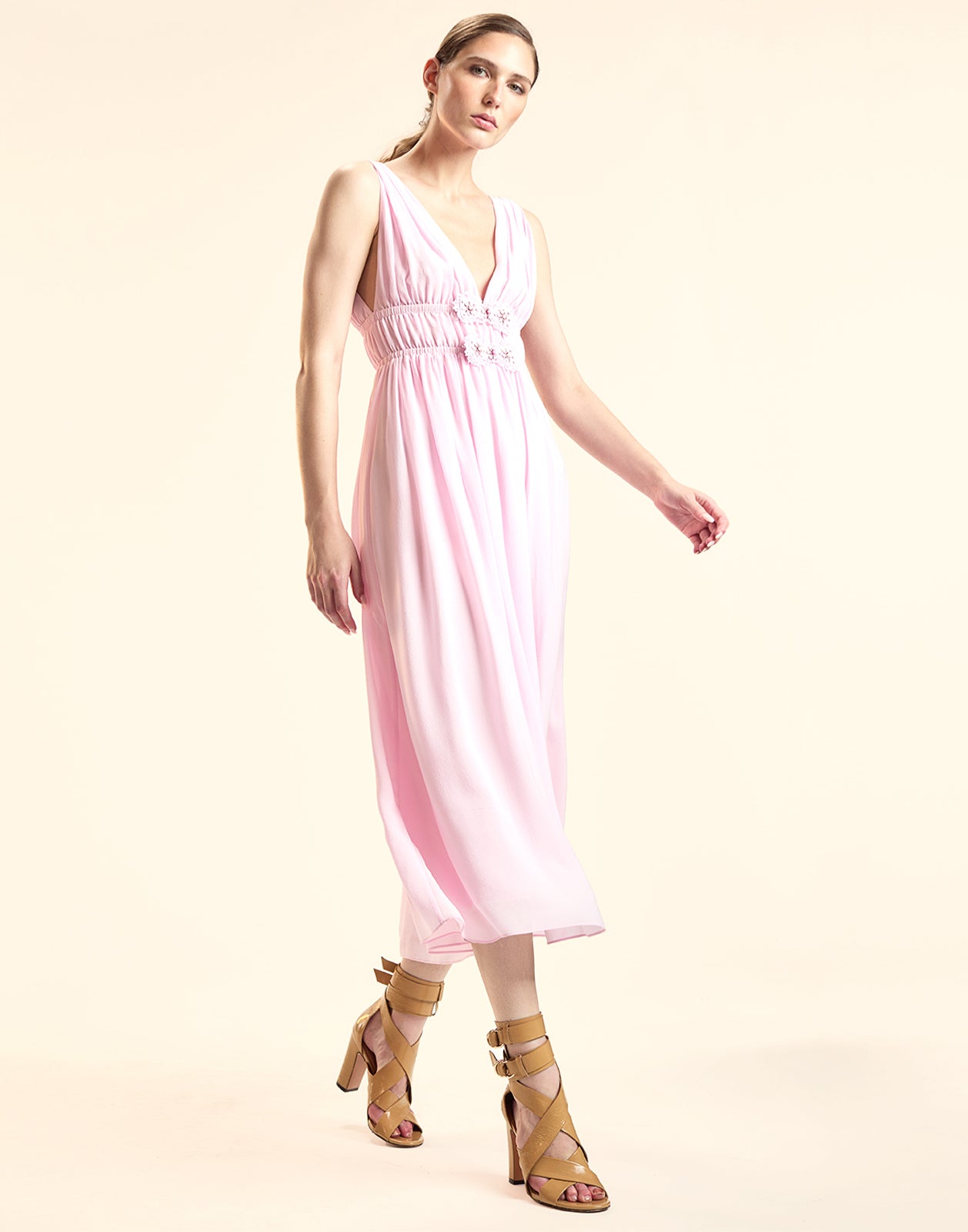 Amelie Silk Midi Dress