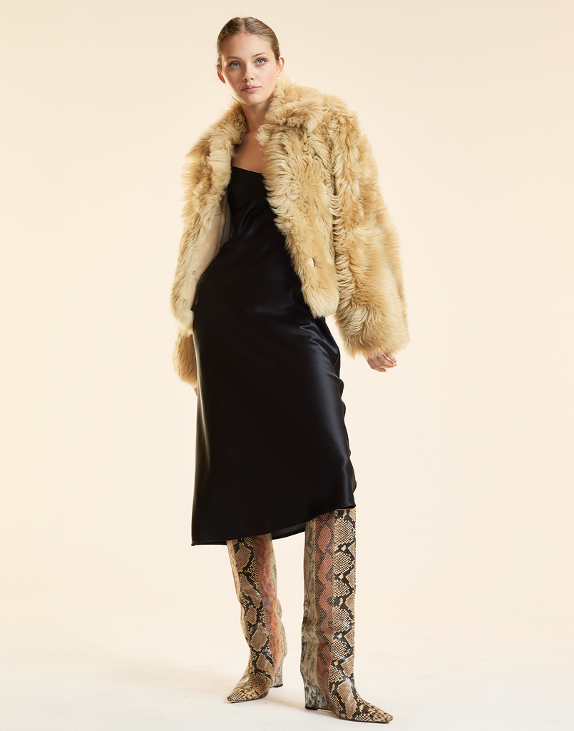 Shearling Cropped Jacket – Cynthia Rowley