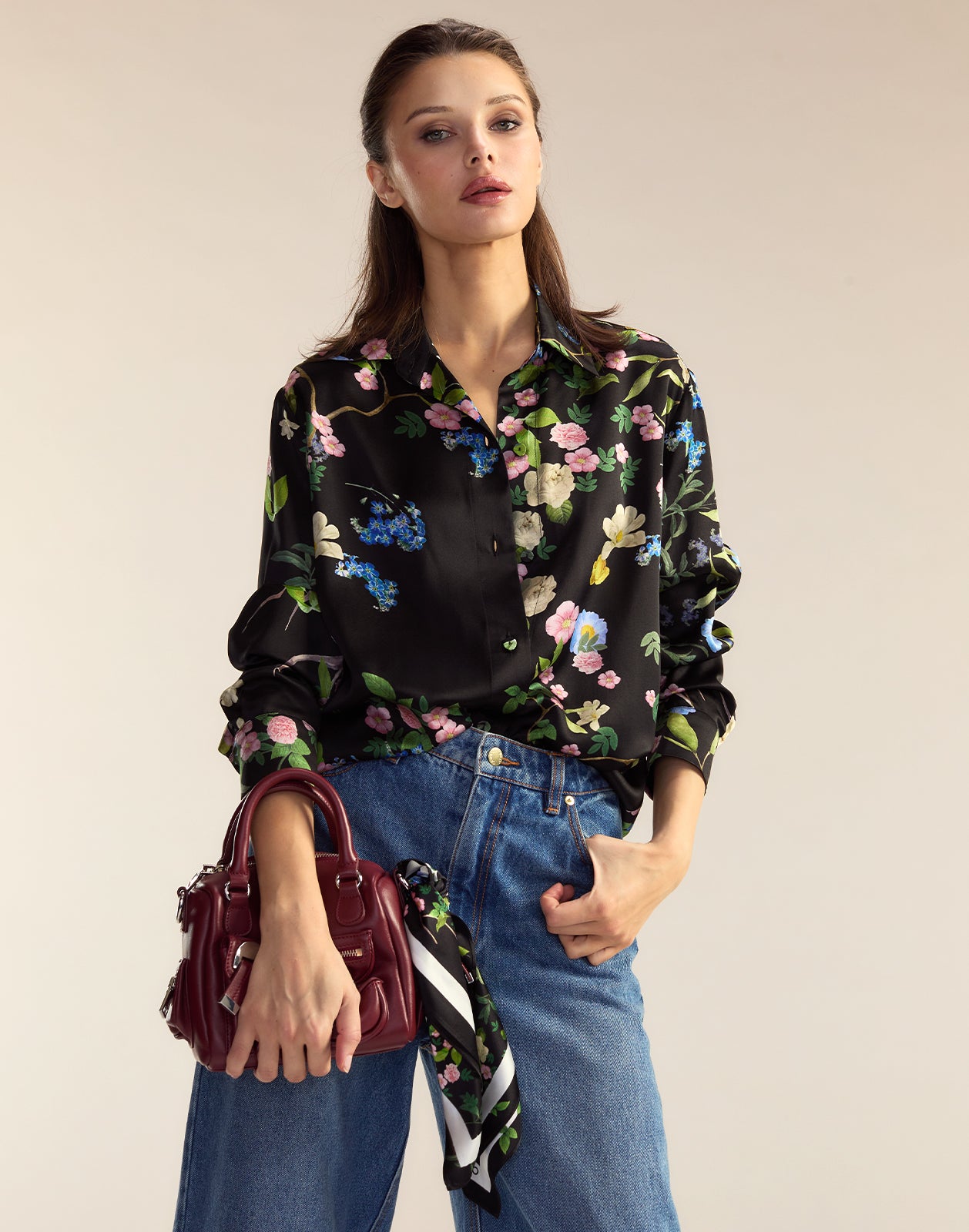Cynthia Rowley Bloom Silk Scarf