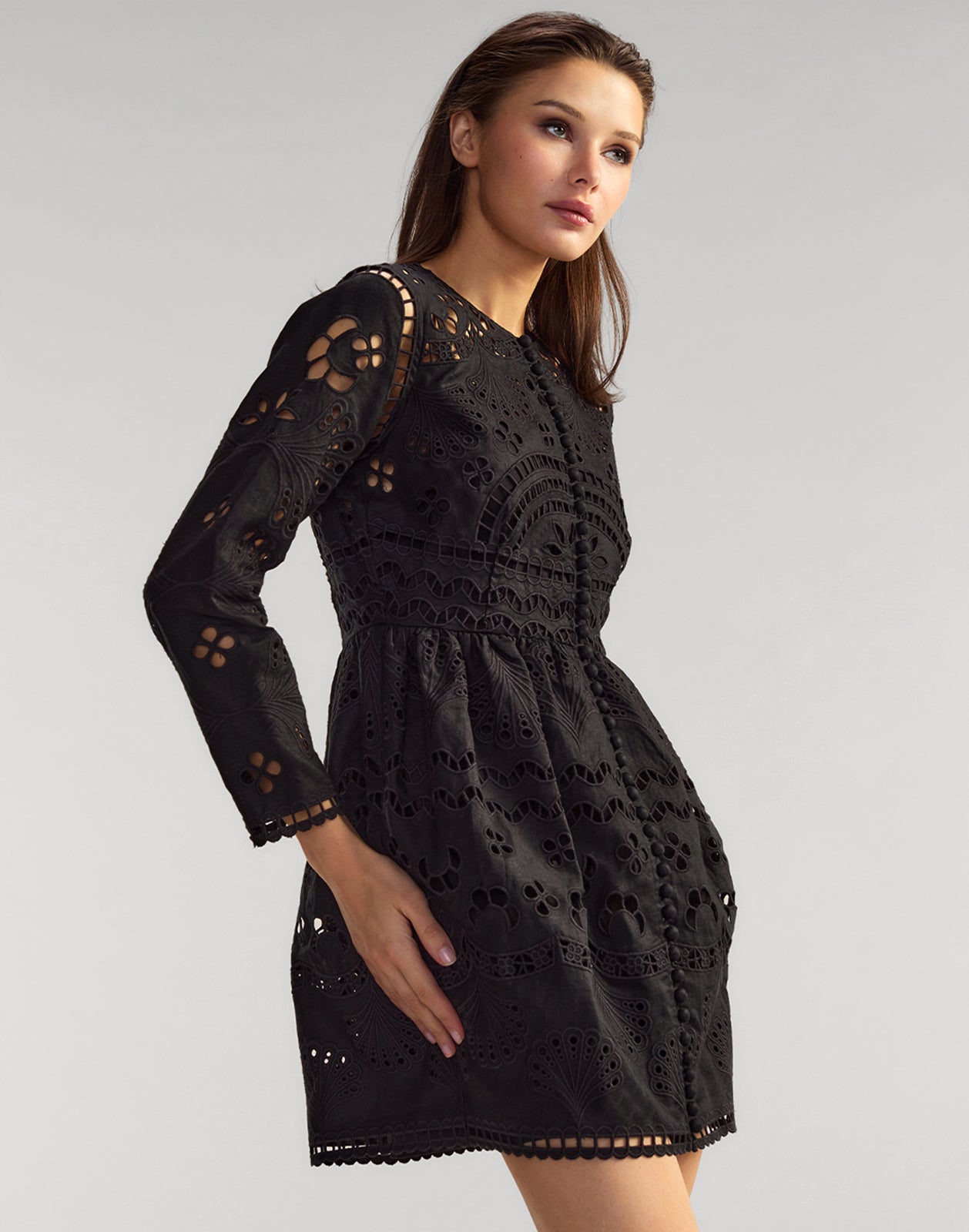 Eva Embroidered Mini Dress
