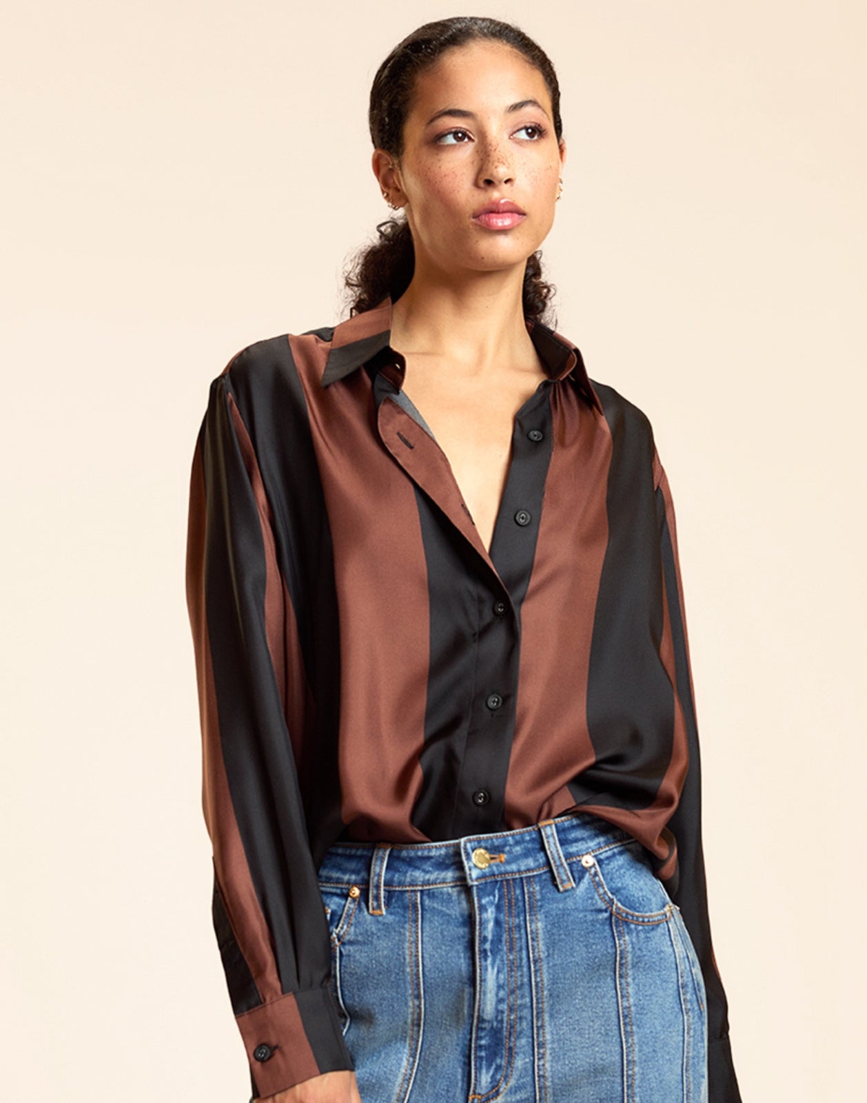 Collectible Stripe Silk Shirt