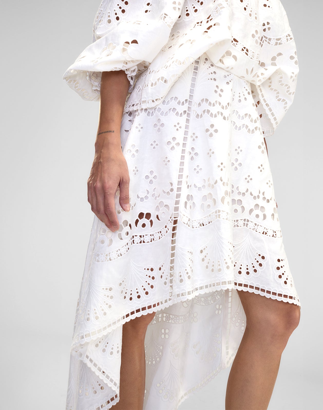 Cynthia Rowley Eva Embroidered High Low Skirt