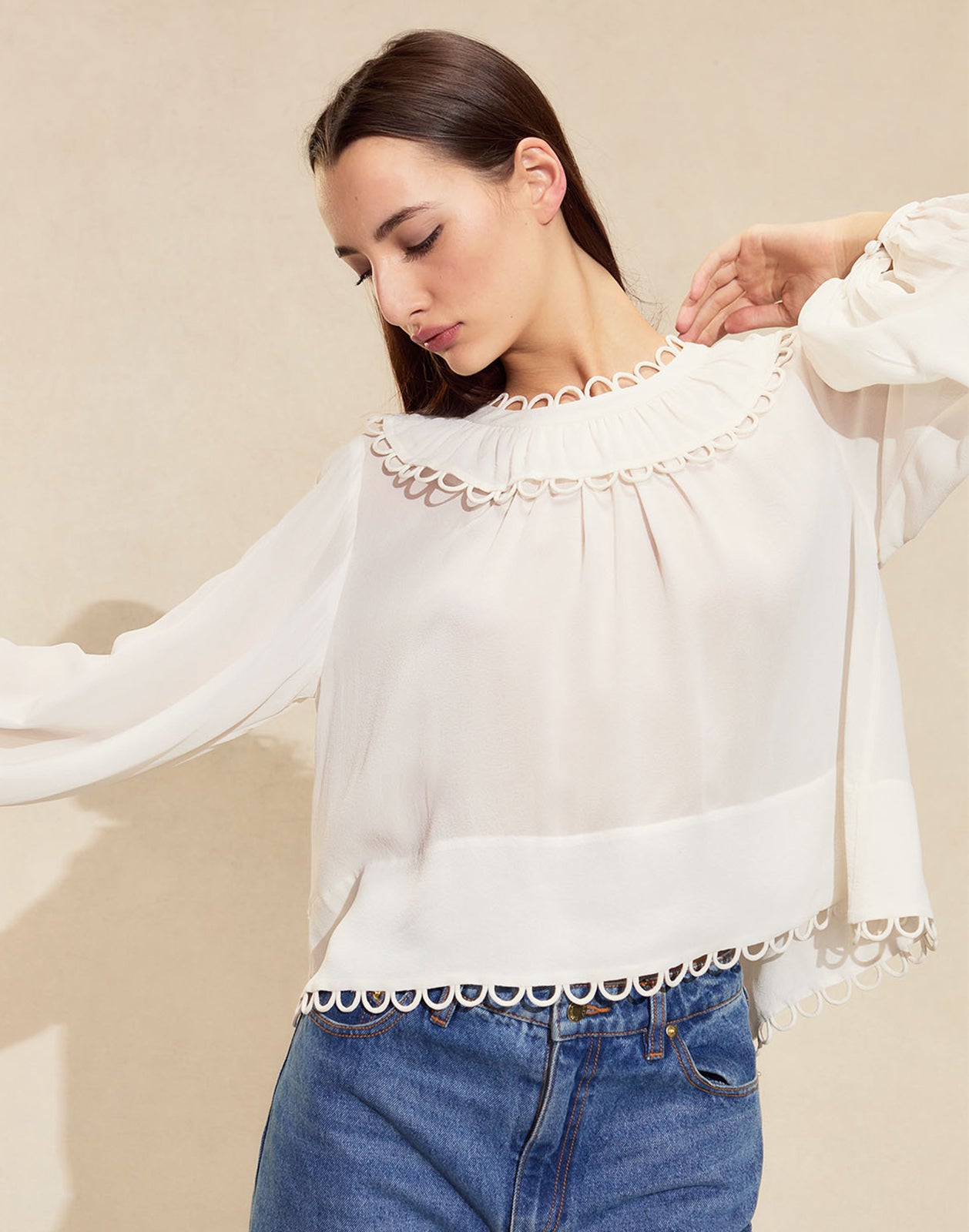 Cynthia Rowley Annabelle Long Sleeve Blouse