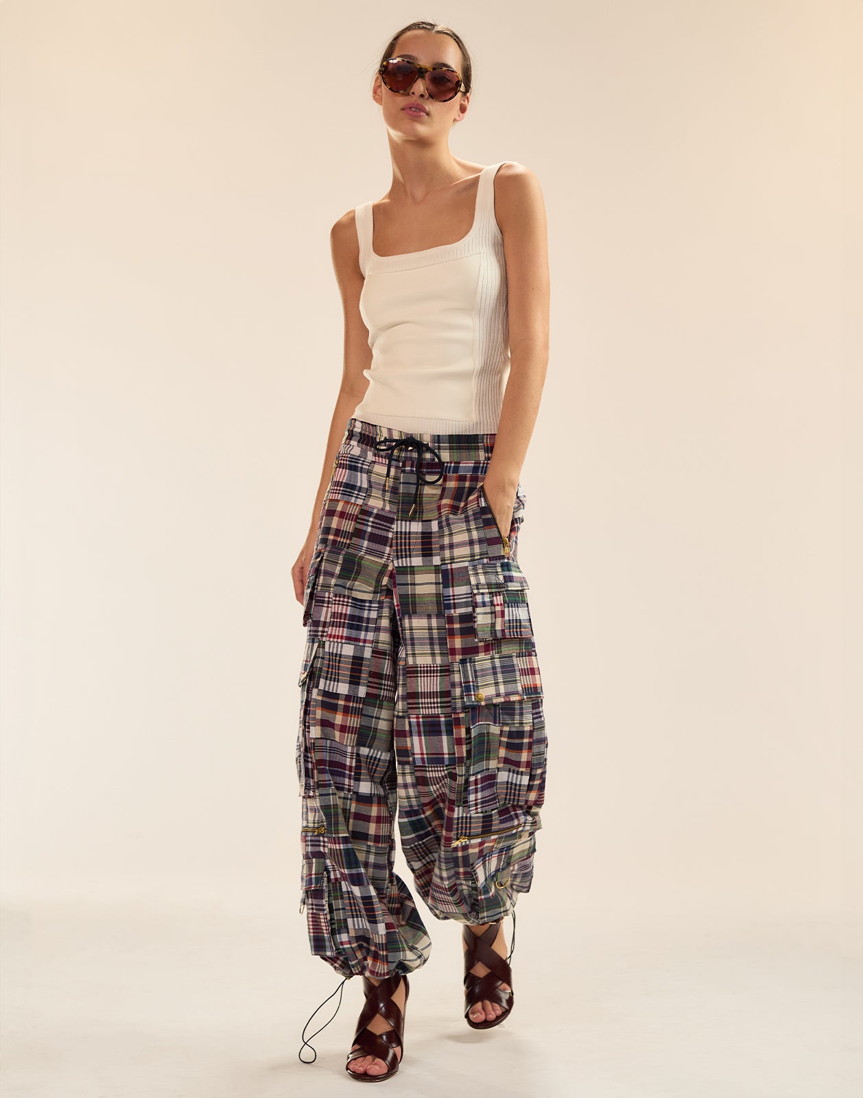 Cynthia Rowley Tribeca Vegan Leather Combo Top