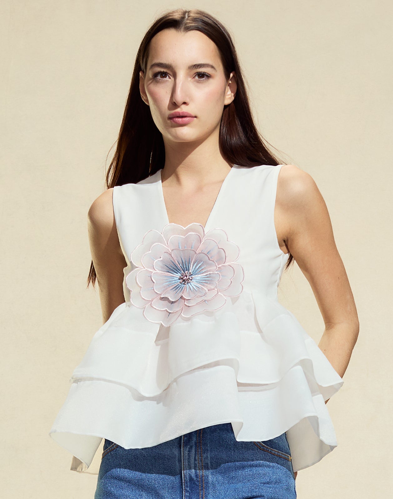 Cynthia Rowley Daphne Organza Top