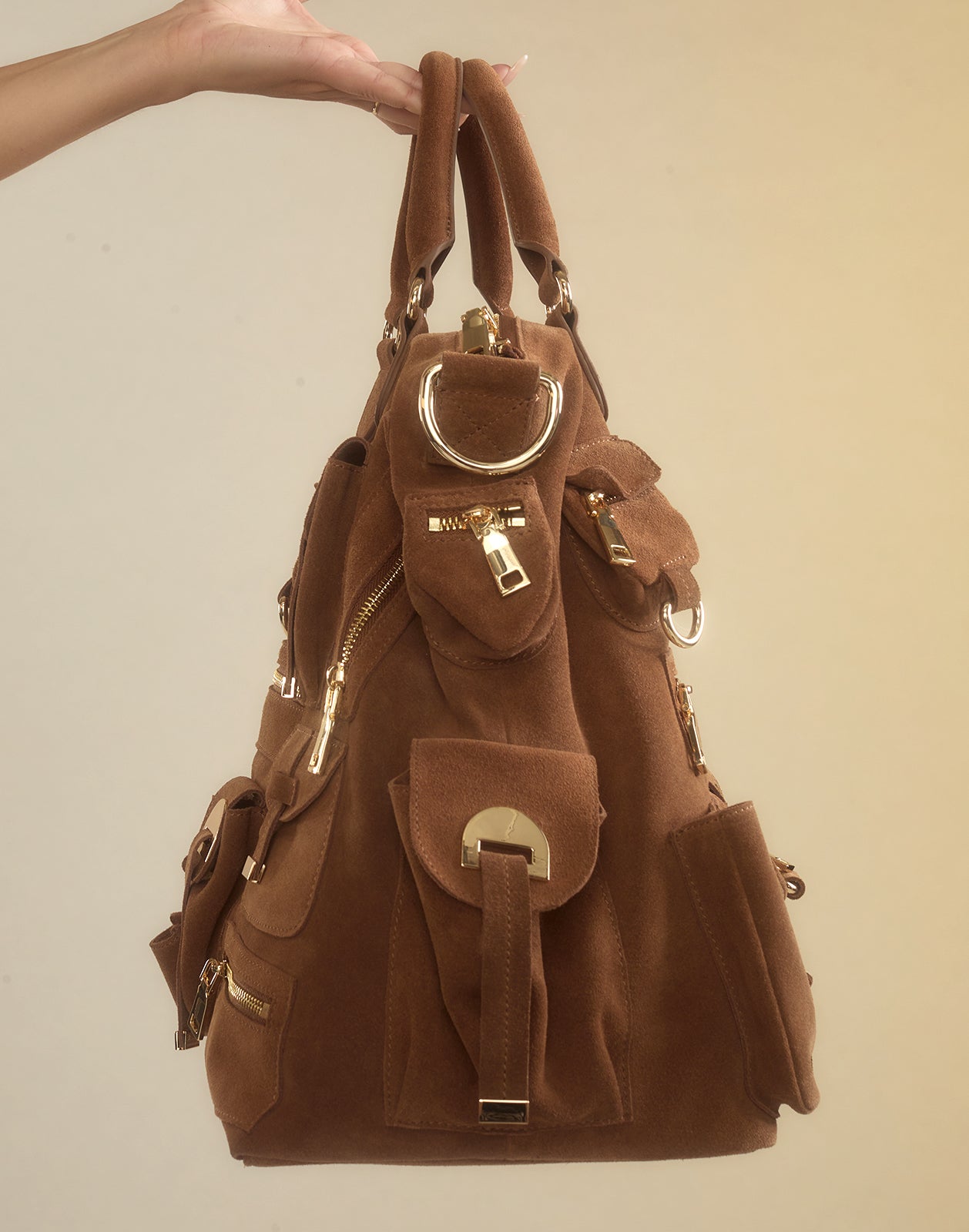 Cynthia Rowley Suede Cargo Pocket Bag