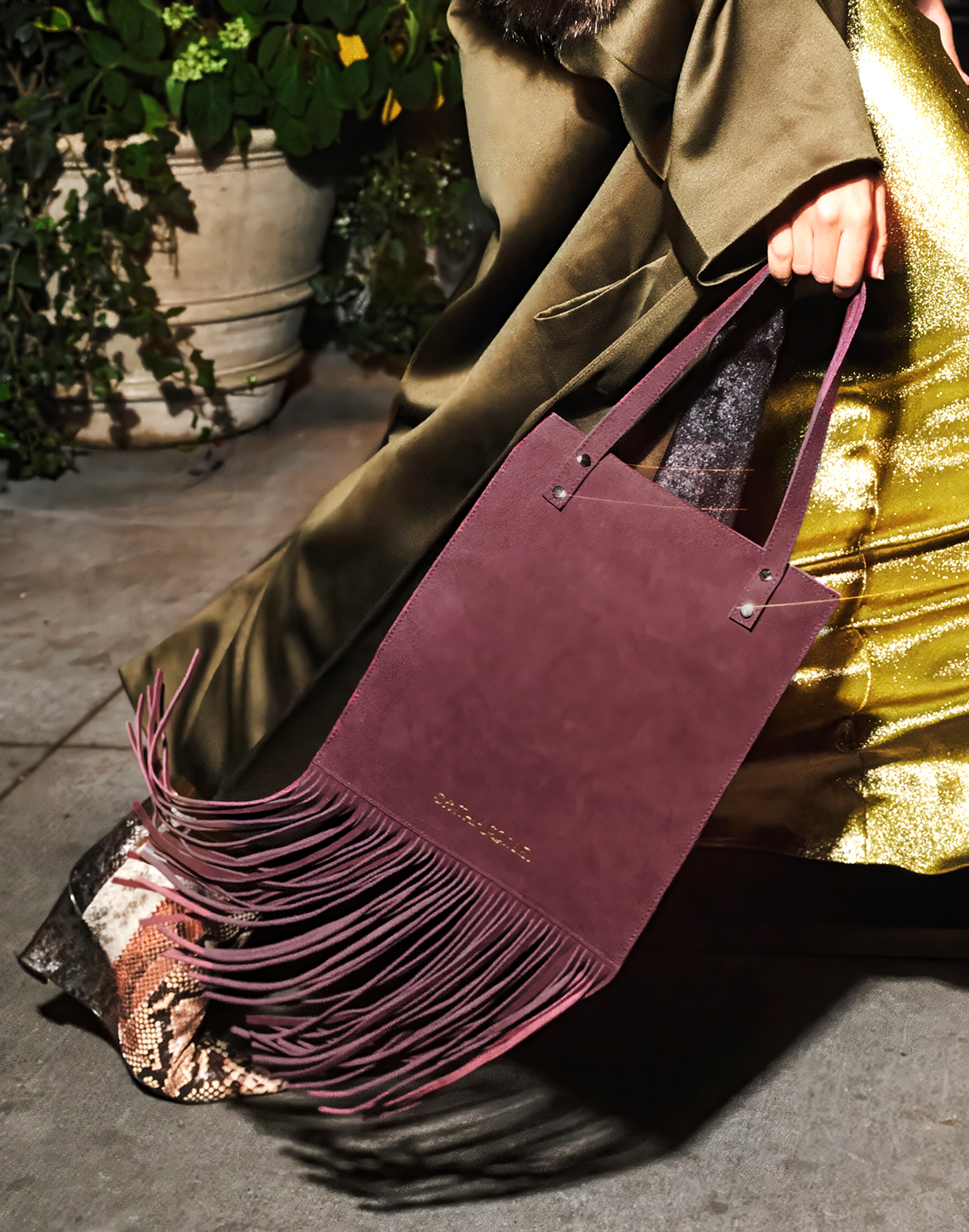 Cynthia Rowley Felicity Fringe Suede Tote
