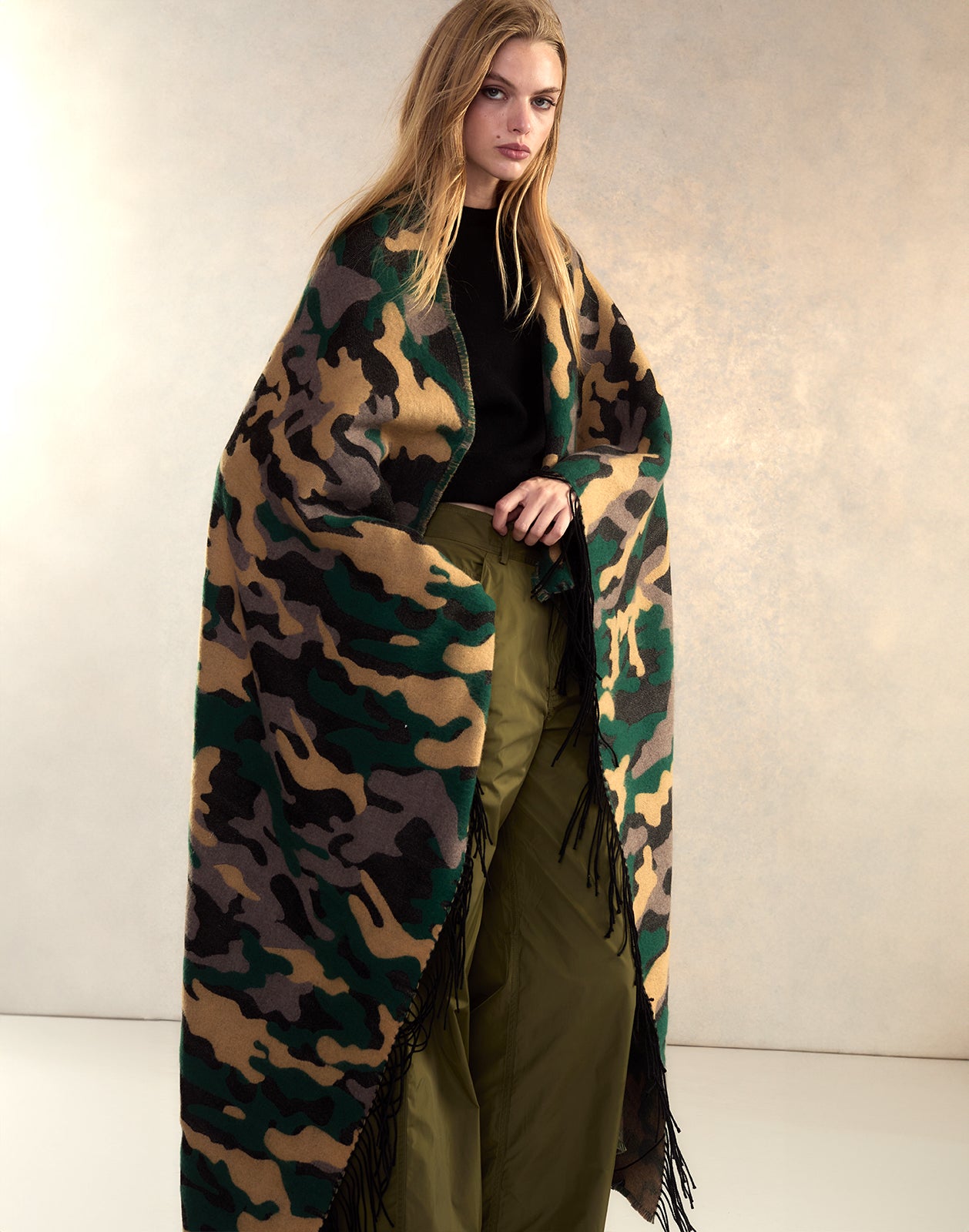 Cynthia Rowley Wool Cashmere Blanket Wrap