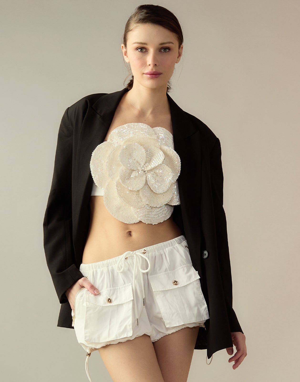 Nylon Cargo Shorts