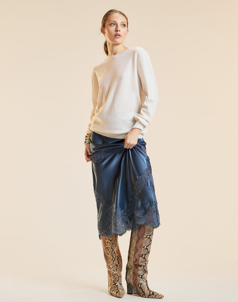Garbo Silky Lace Skirt – Cynthia Rowley