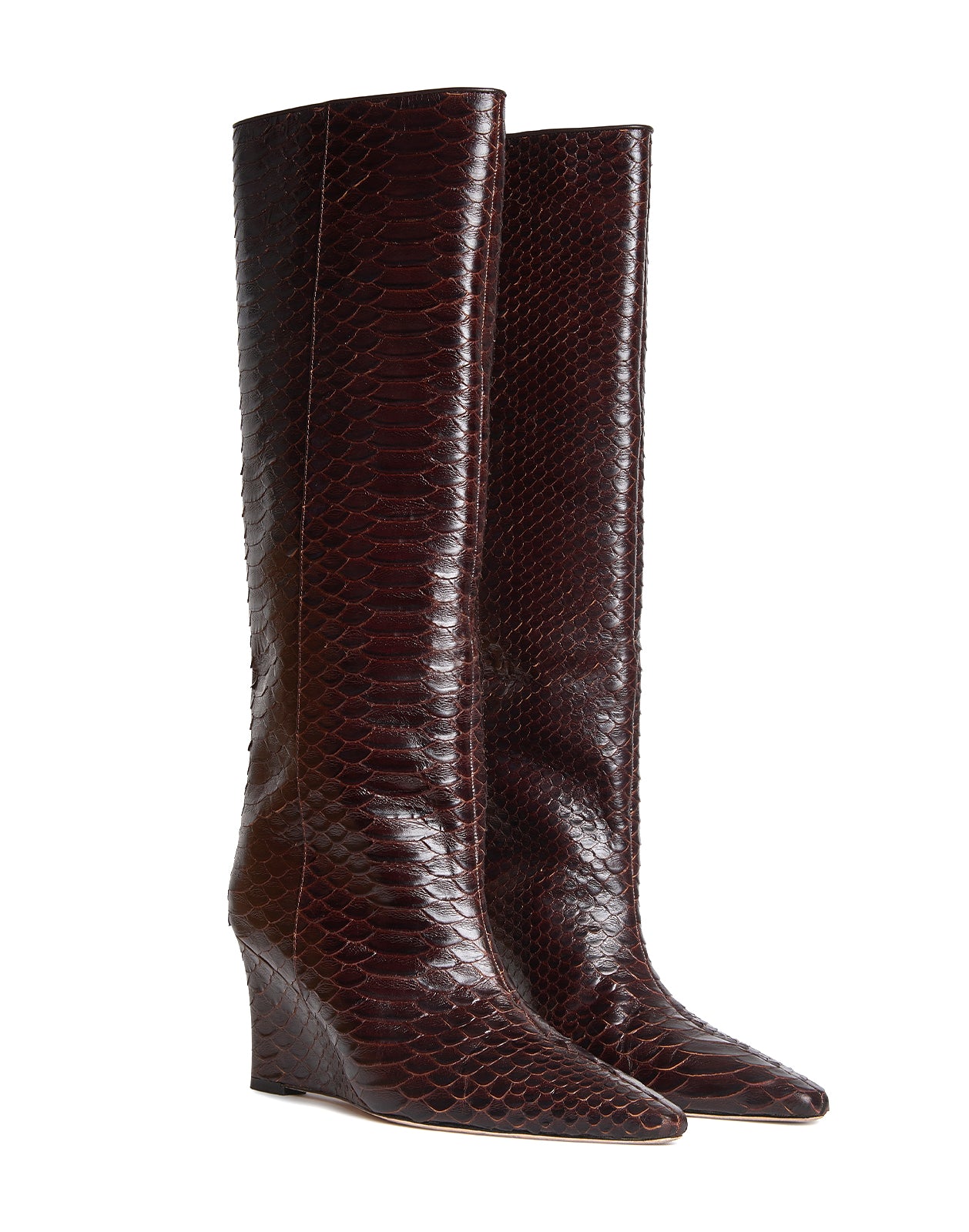 Cynthia Rowley Embossed Leather Wedge Boot